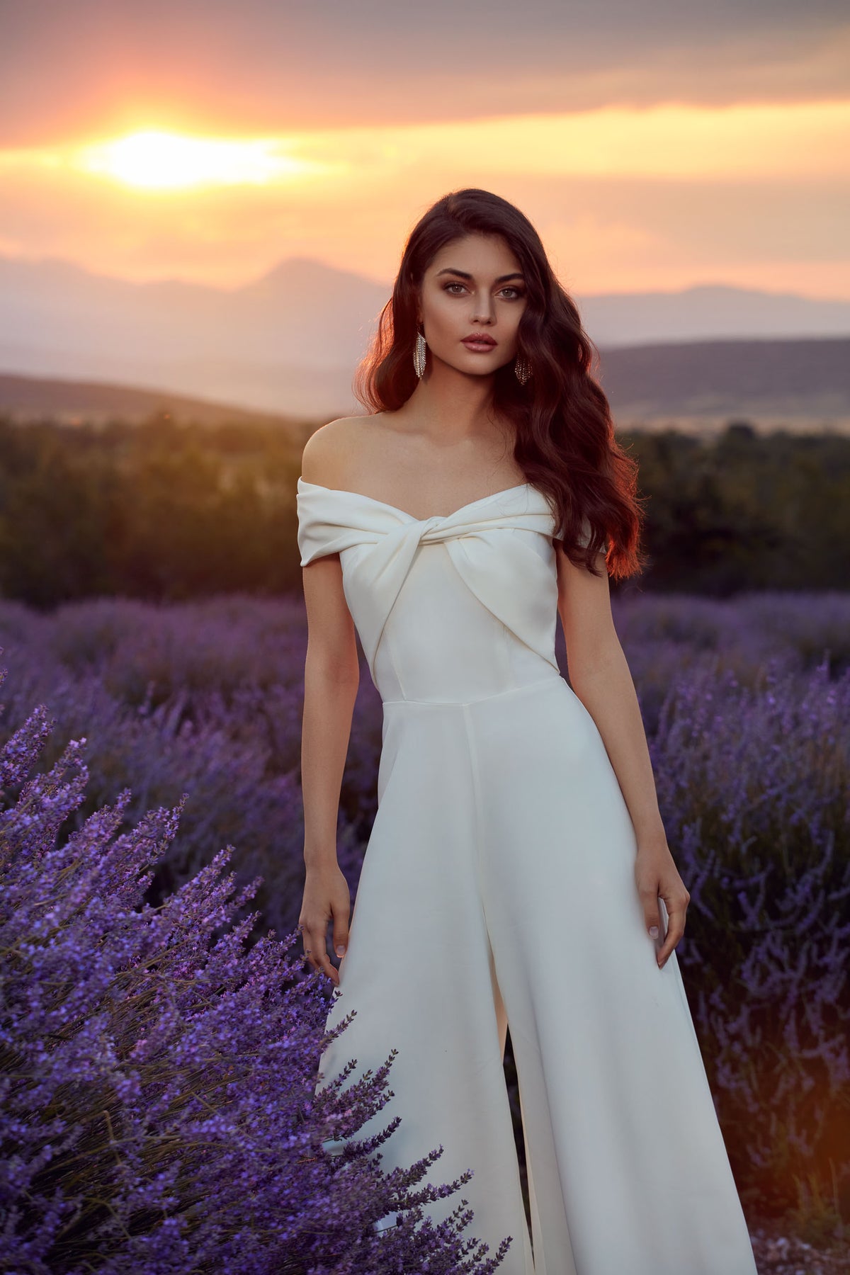 ALYCE Paris 70013 Bridal Off The Shoulder Neckline Chic Jumpsuit Dress