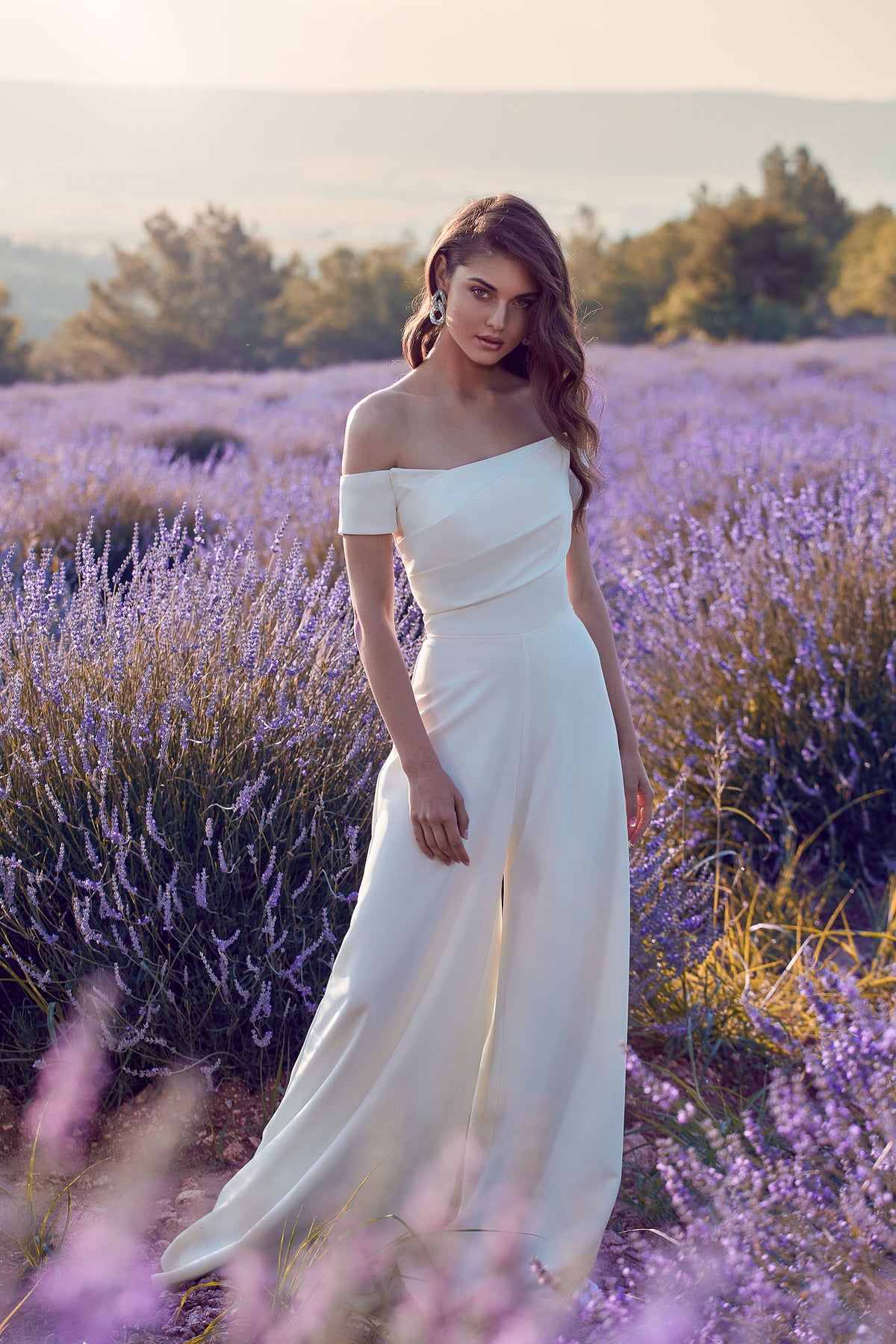 ALYCE Paris 70014 Bridal Off The Shoulder Neckline Chic Jumpsuit Dress