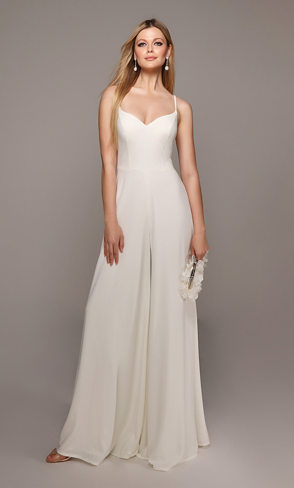 ALYCE Paris 70022 Bridal Sweetheart Neckline Modest Jumpsuit Dress