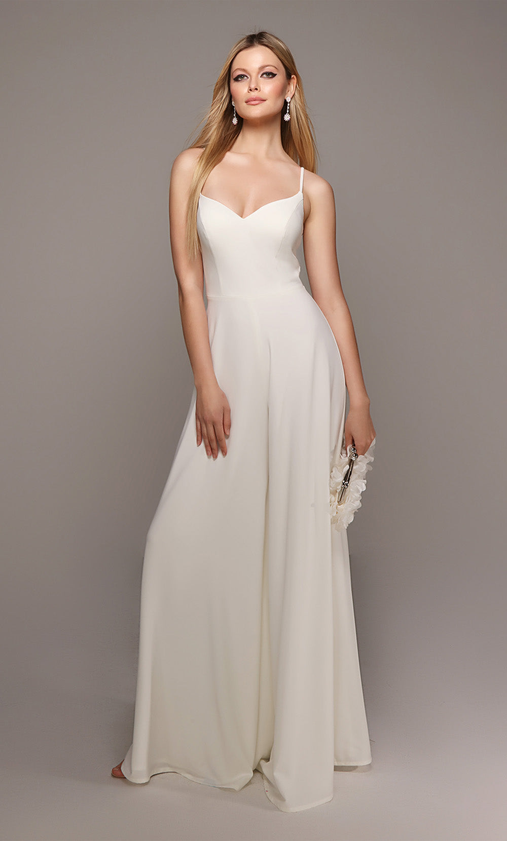 ALYCE Paris 70022 Bridal Sweetheart Neckline Modest Jumpsuit Dress