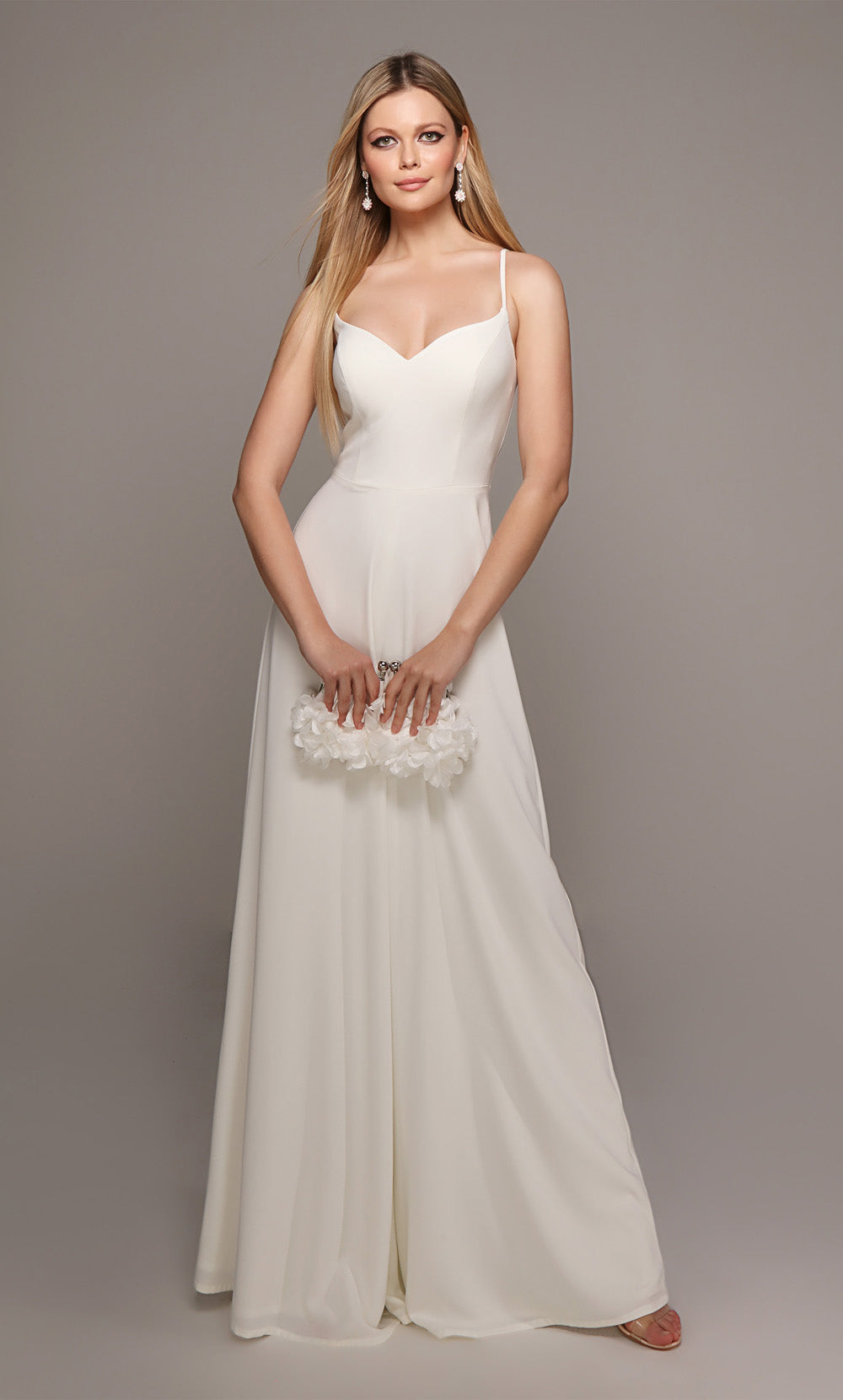 ALYCE Paris 70022 Bridal Sweetheart Neckline Modest Jumpsuit Dress