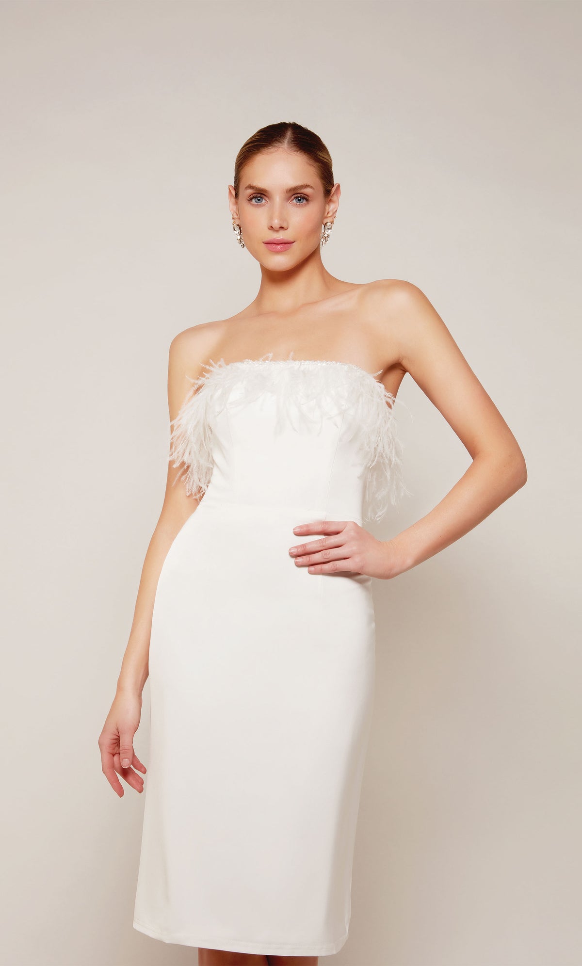 ALYCE Paris 70028 Bridal Strapless Neckline Embellished Straight Dress