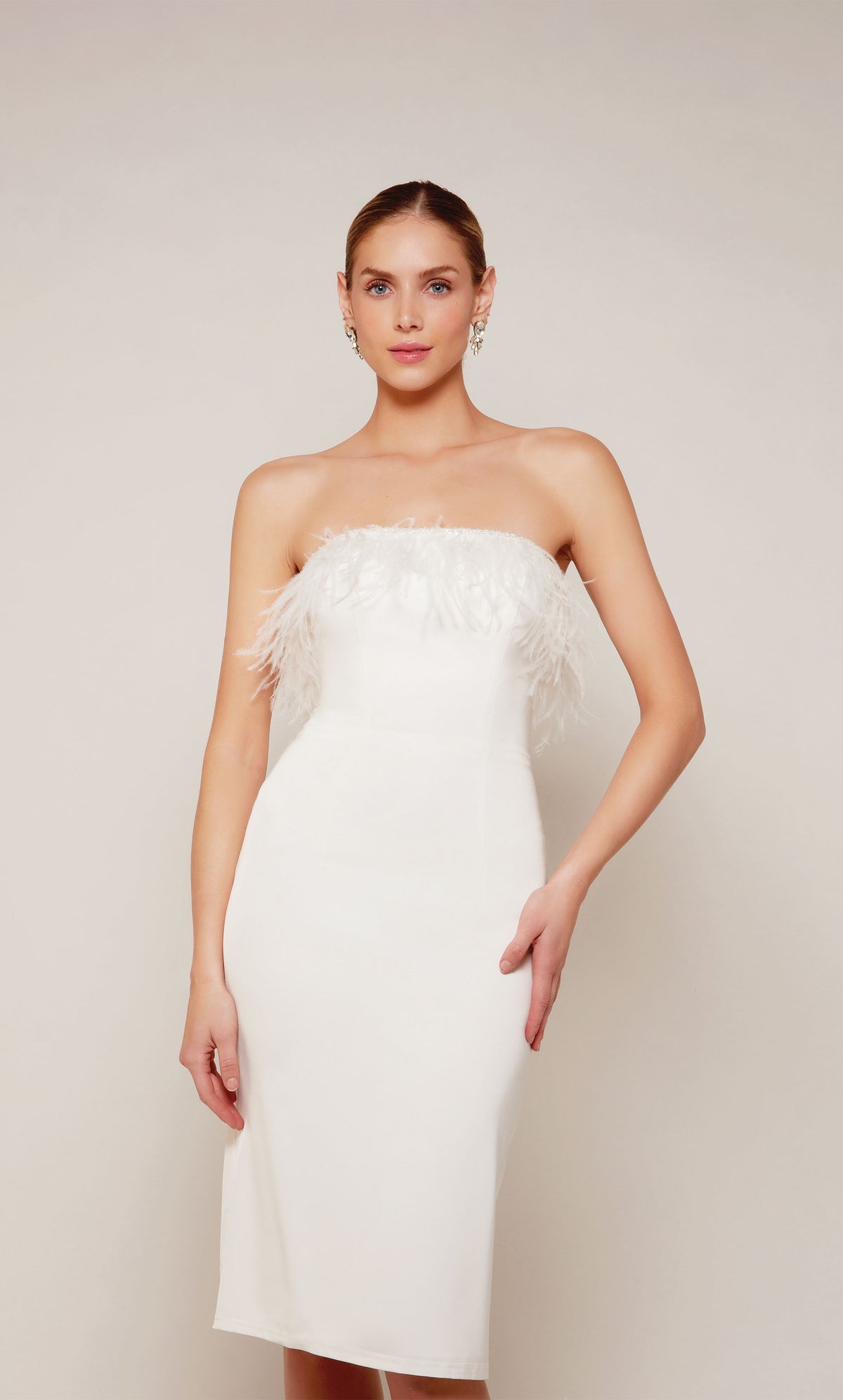 ALYCE Paris 70028 Bridal Strapless Neckline Embellished Straight Dress