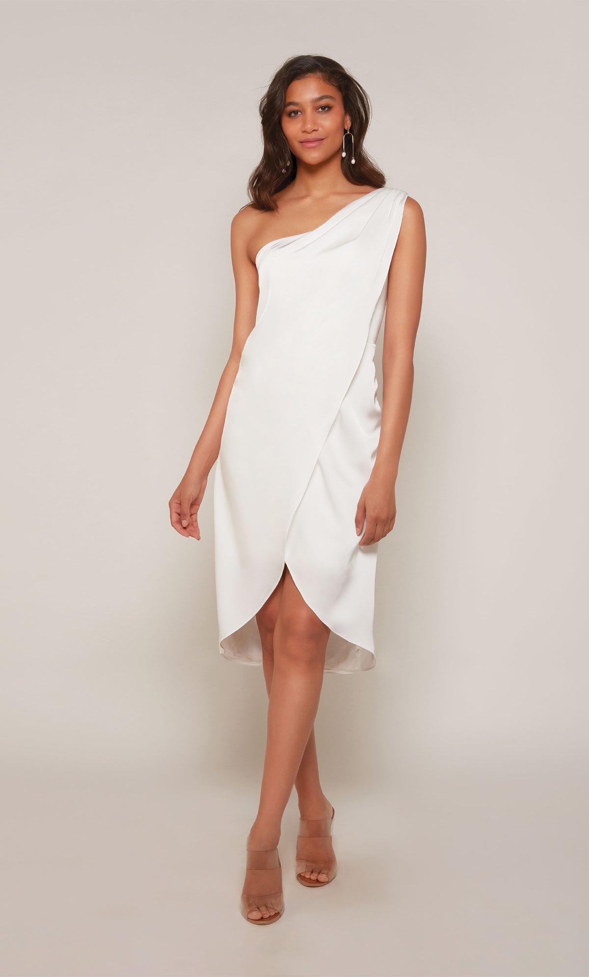 ALYCE Paris 70038 Bridal One Shoulder Neckline Chic High-low Dress