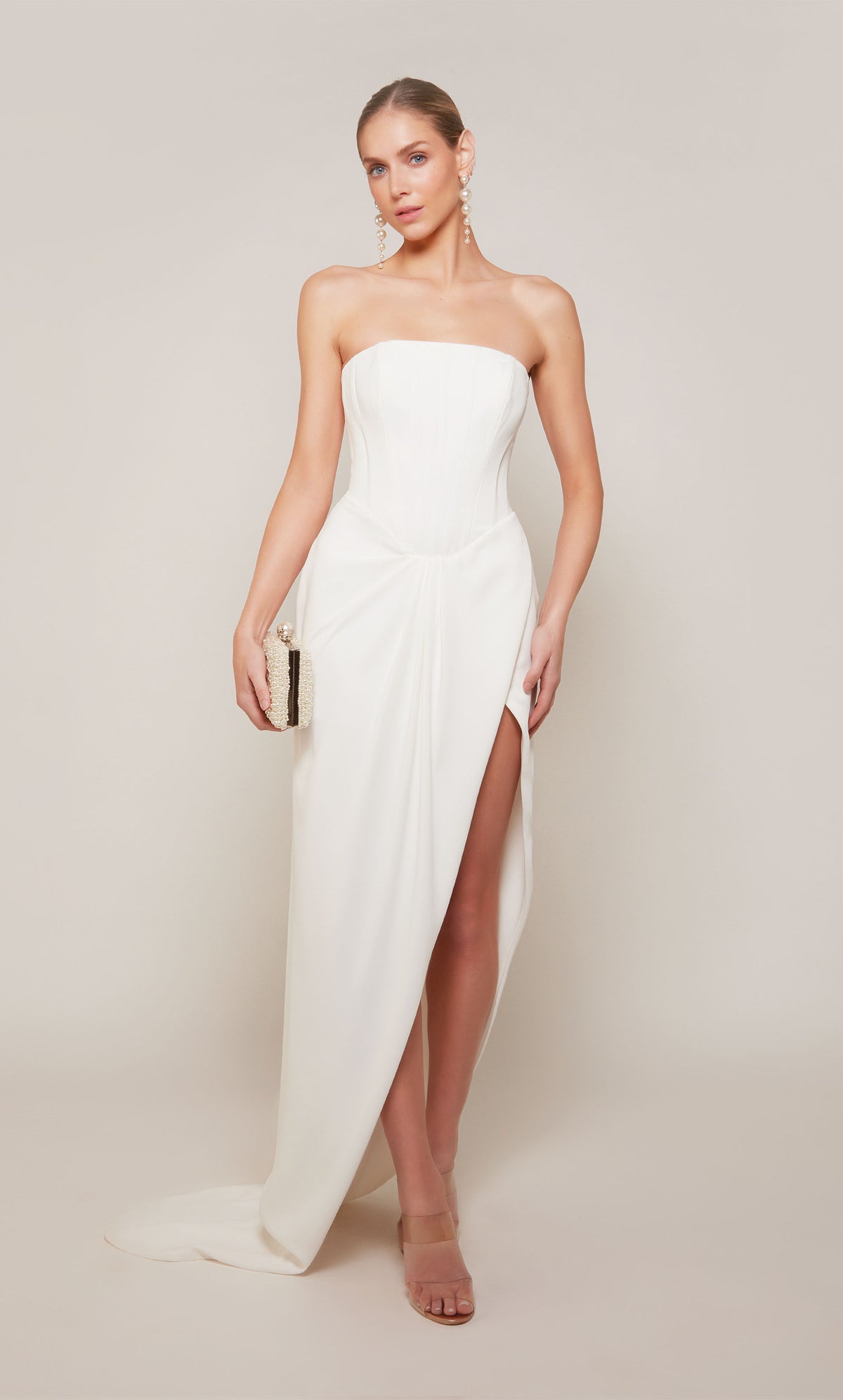 ALYCE Paris 70042 Bridal Strapless Neckline Corset High-low Dress