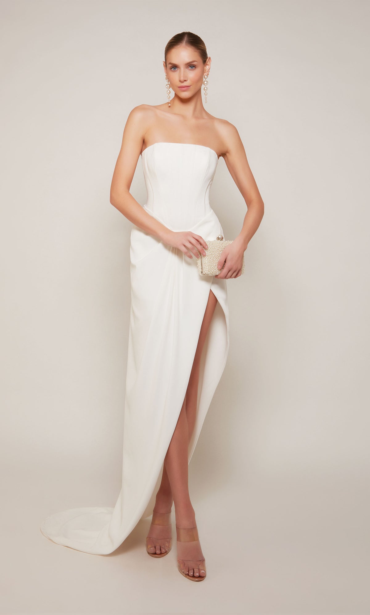 ALYCE Paris 70042 Bridal Strapless Neckline Corset High-low Dress
