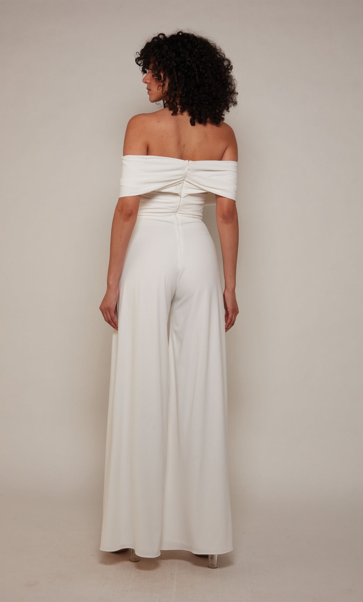 ALYCE Paris 70051 Bridal Off The Shoulder Neckline Elegant Jumpsuit Dress
