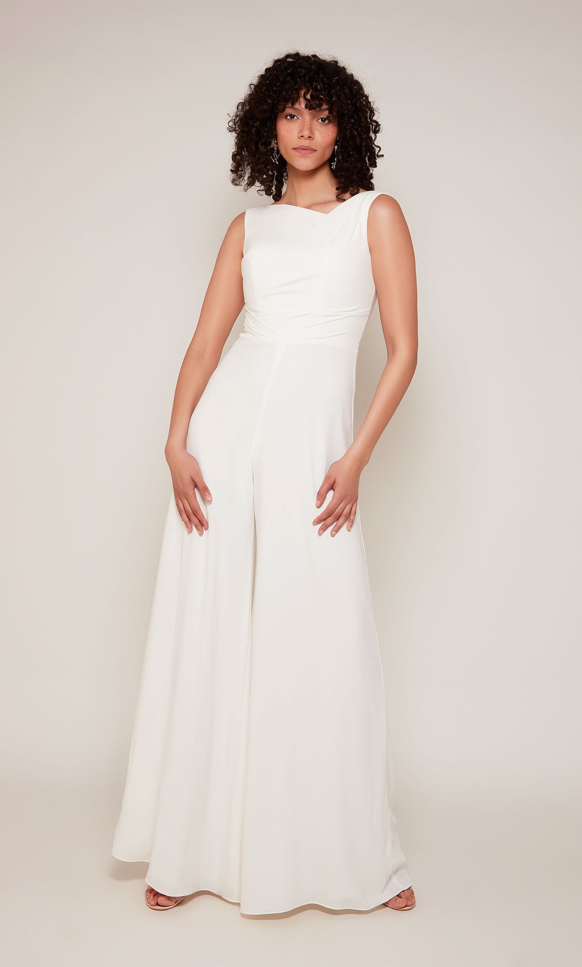ALYCE Paris 70052 Bridal High Neckline Sexy Jumpsuit Dress
