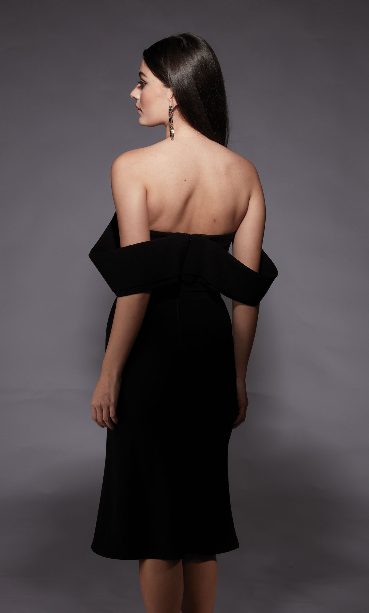 ALYCE Paris 70055 Bridal Off The Shoulder Neckline Elegant Straight Dress