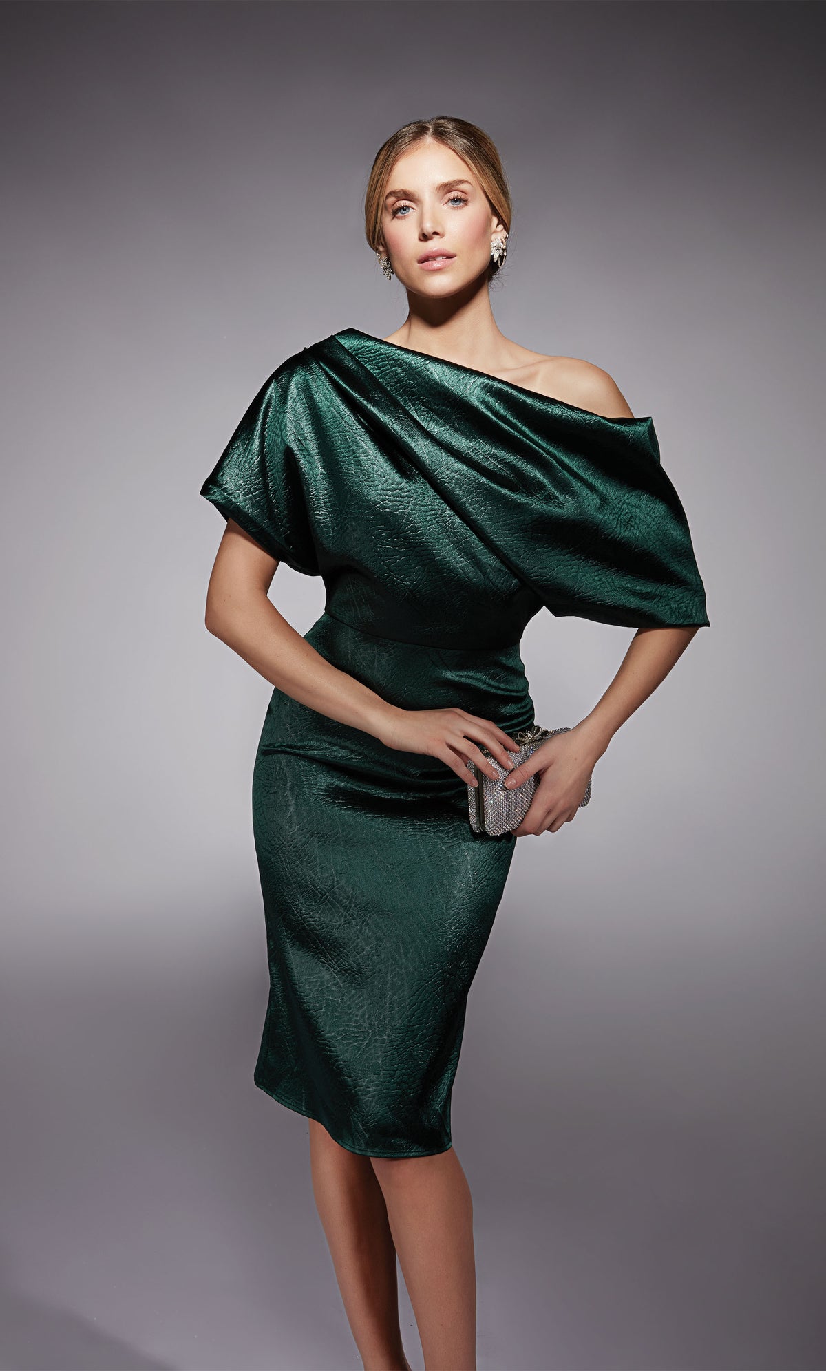 ALYCE Paris 70060 Bridal One Shoulder Neckline Elegant Straight Dress