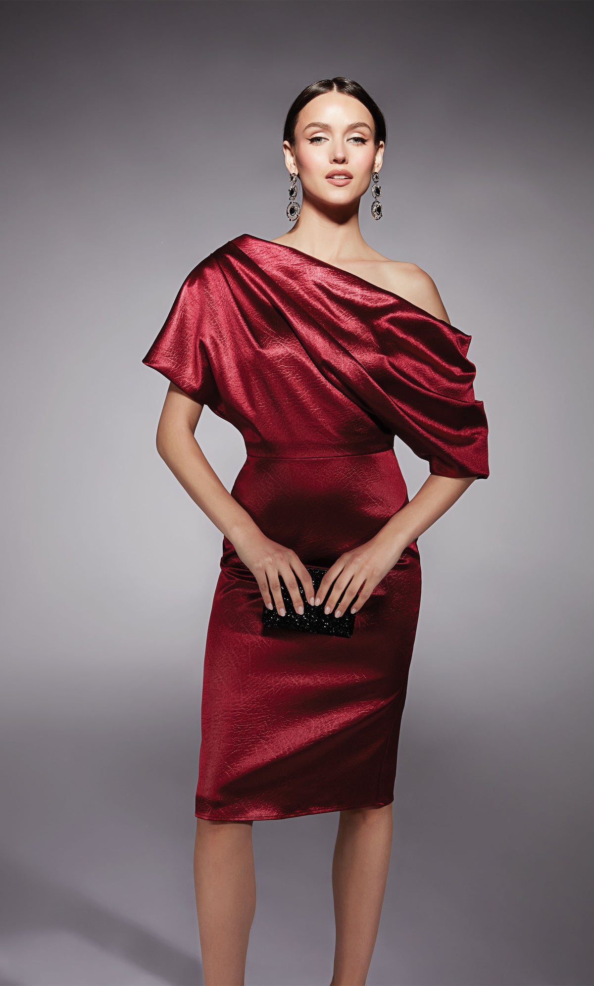 ALYCE Paris 70060 Bridal One Shoulder Neckline Elegant Straight Dress