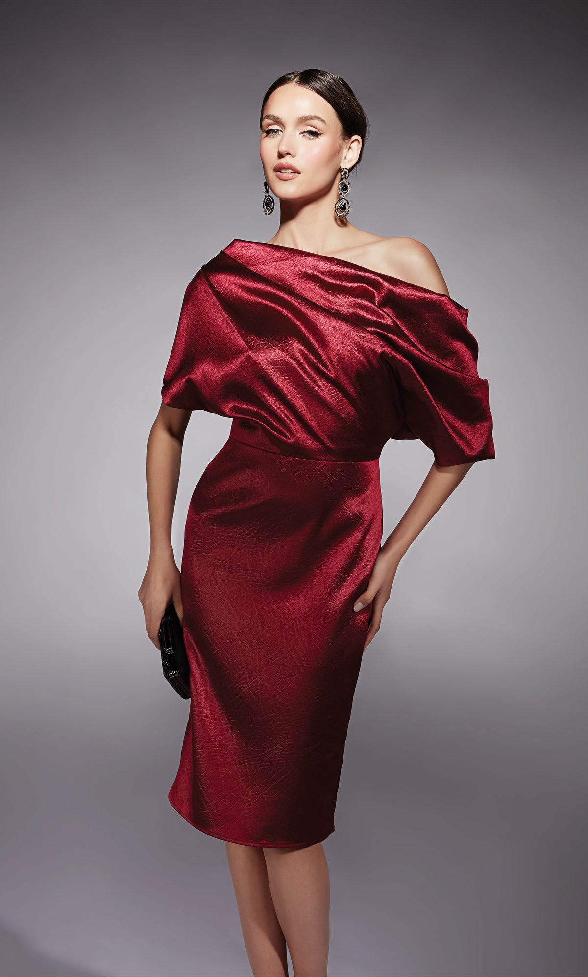 ALYCE Paris 70060 Bridal One Shoulder Neckline Elegant Straight Dress