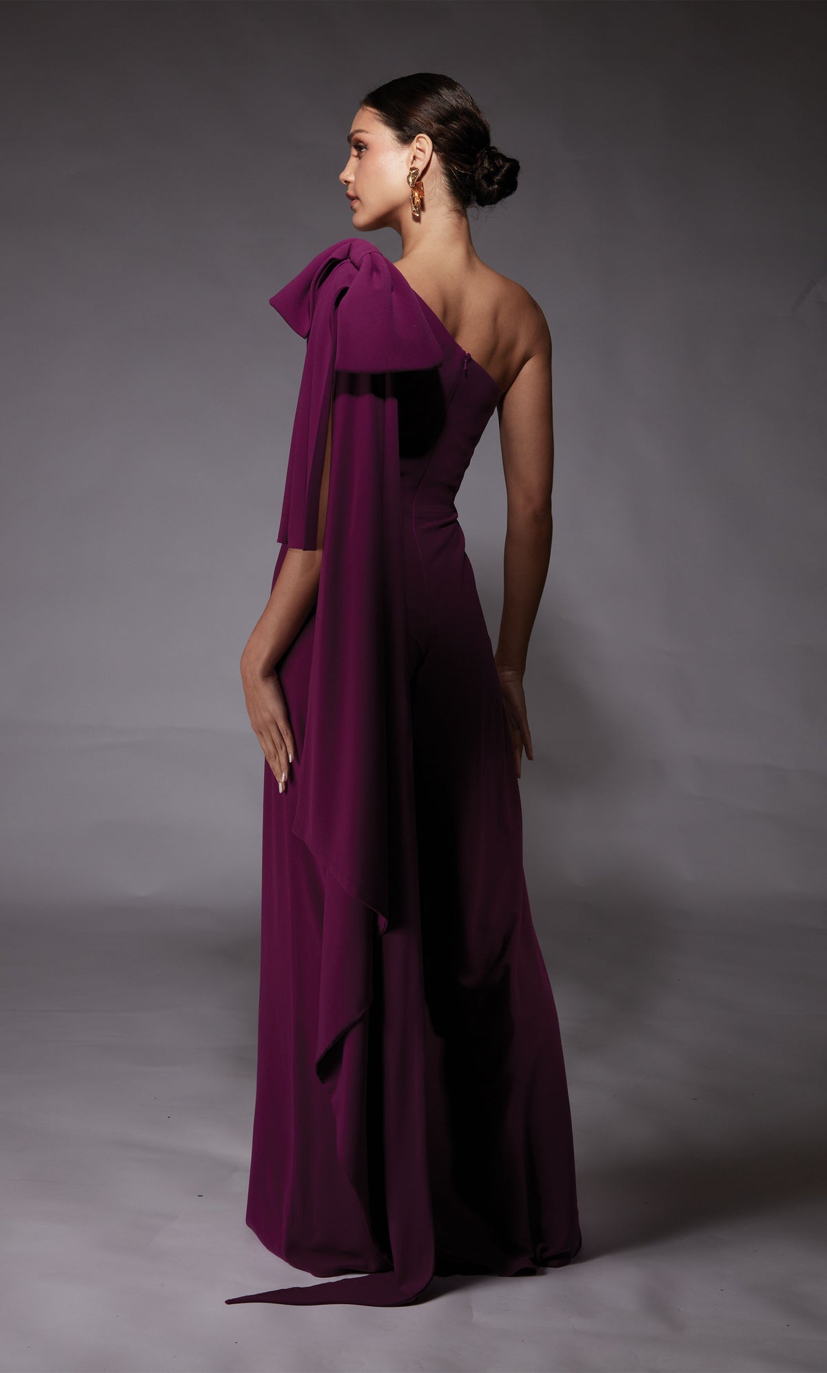 ALYCE Paris 70065 Bridal One Shoulder Neckline Ruched/draped Jumpsuit Dress
