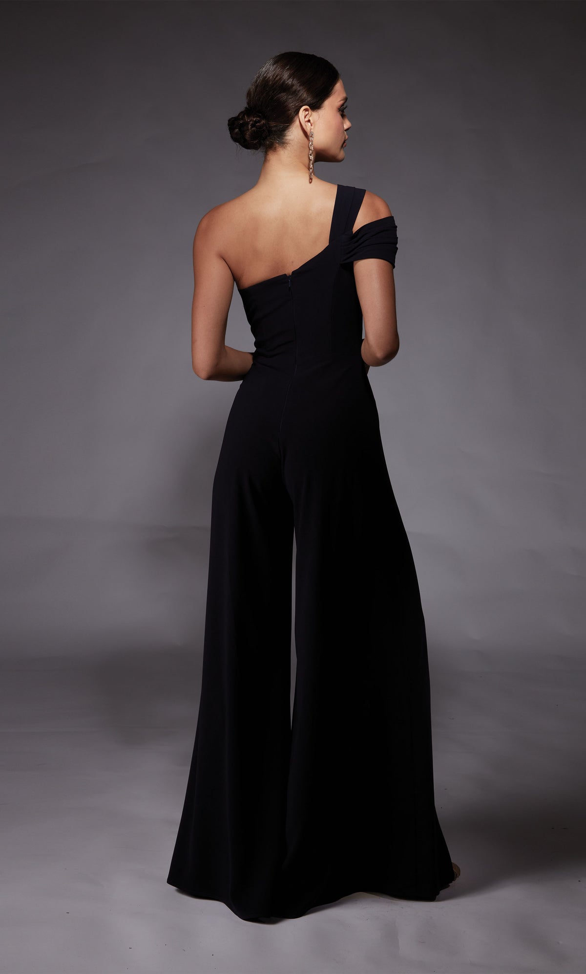 ALYCE Paris 70066 Bridal One Shoulder Neckline Elegant Jumpsuit Dress