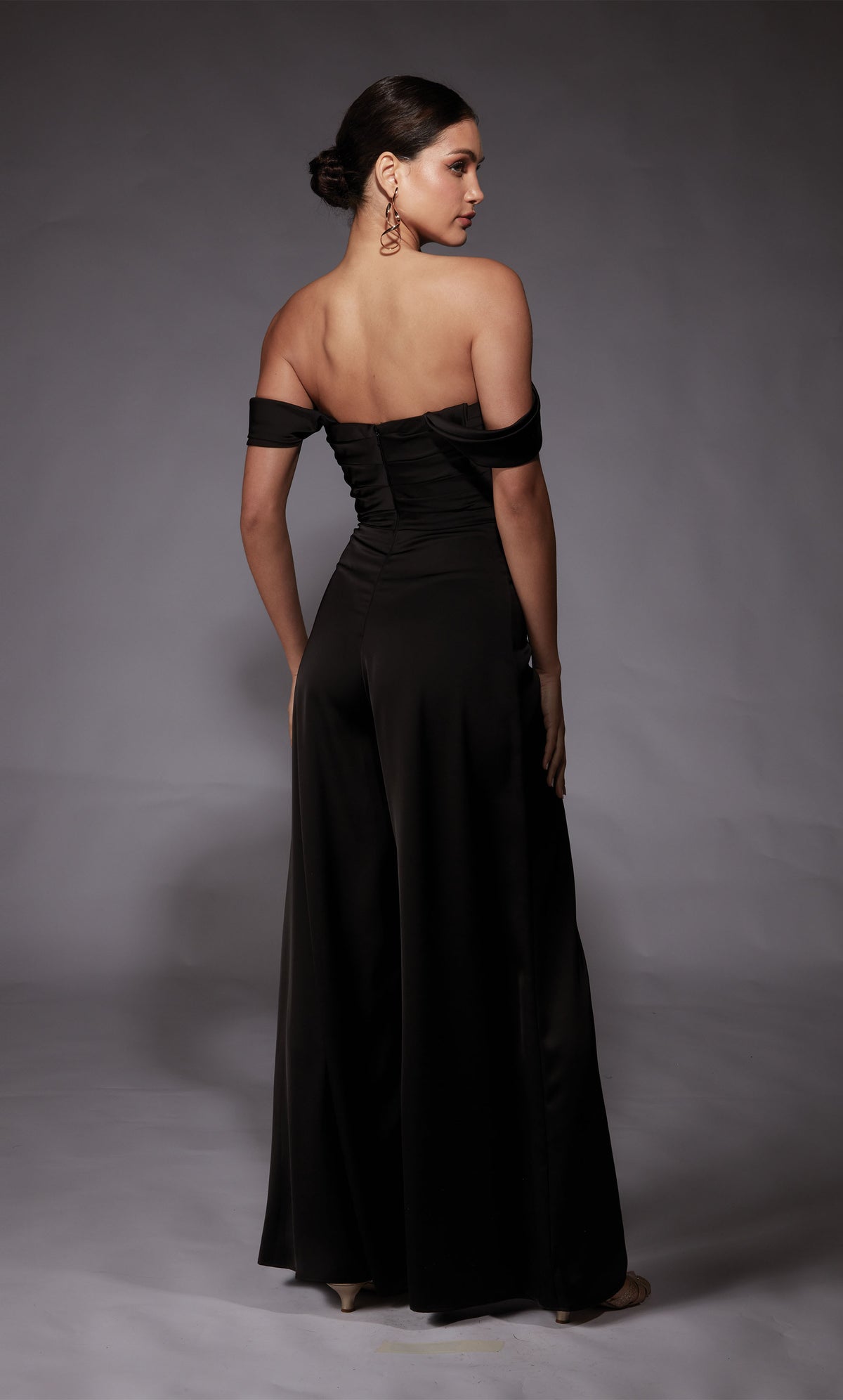 ALYCE Paris 70071 Bridal Off The Shoulder Neckline Elegant Jumpsuit Dress