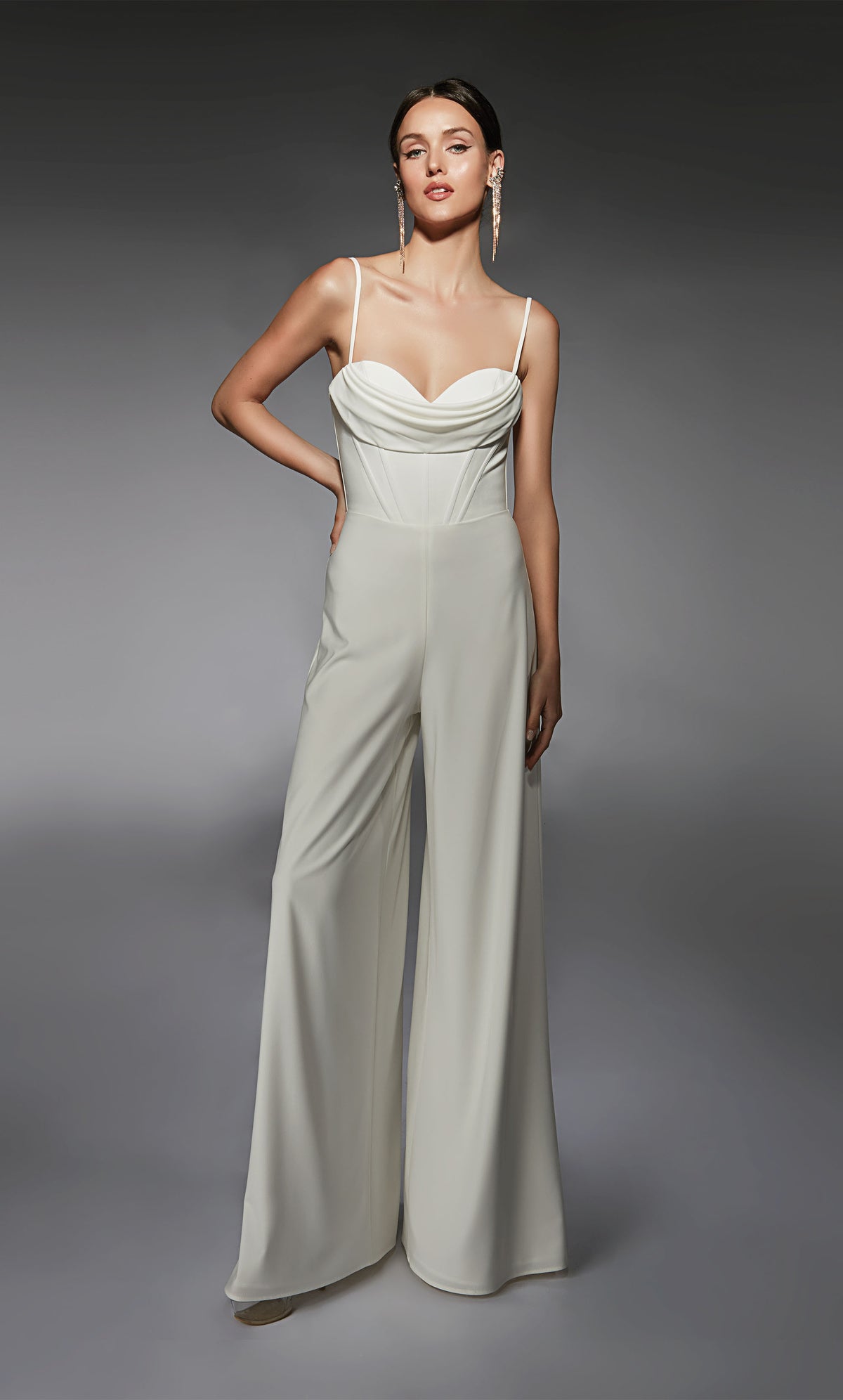 ALYCE Paris 70075 Bridal Sweetheart Neckline Corset Jumpsuit Dress