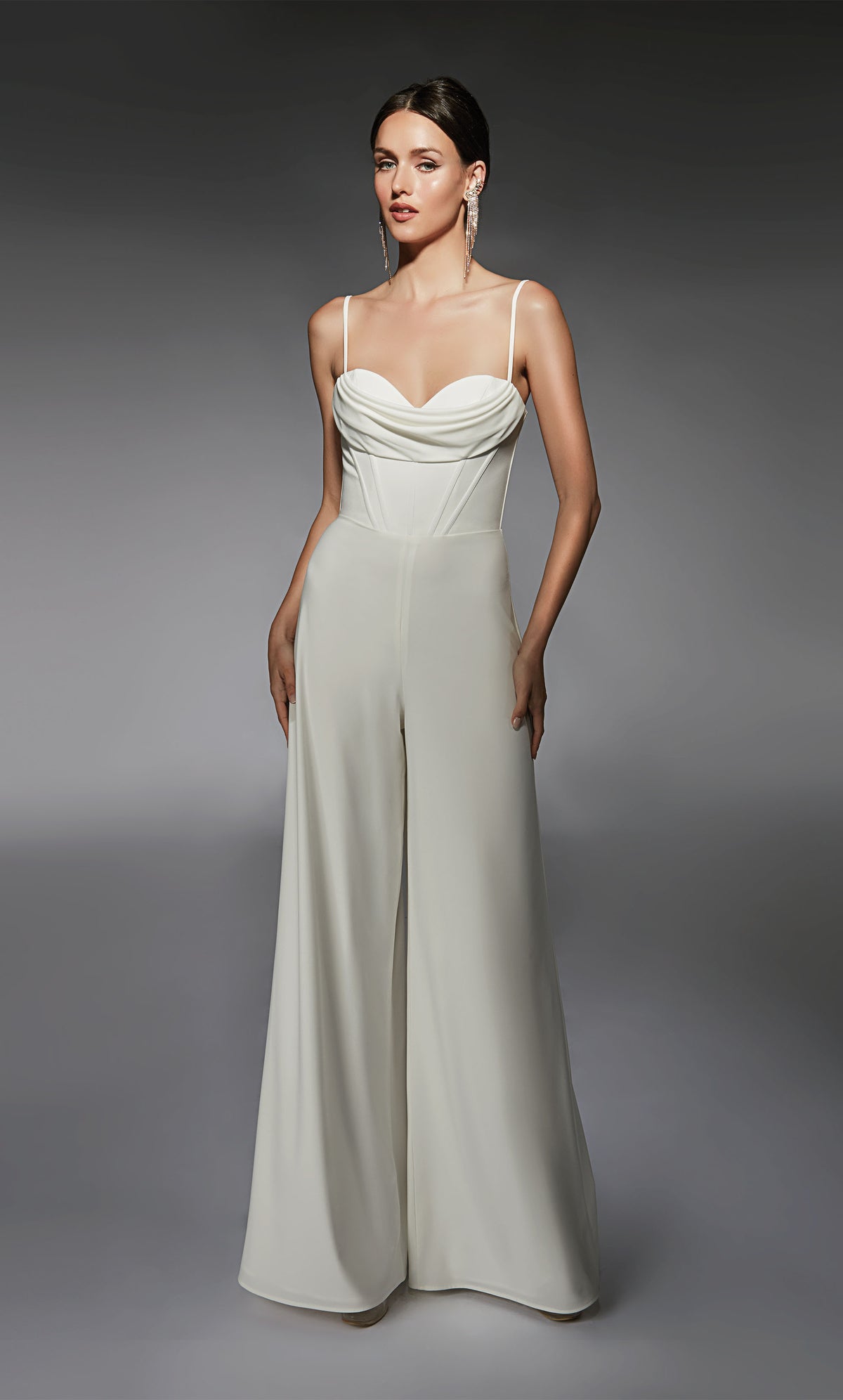 ALYCE Paris 70075 Bridal Sweetheart Neckline Corset Jumpsuit Dress