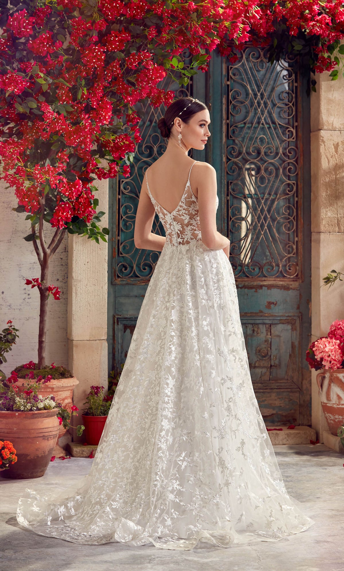 ALYCE Paris 7012 Bridal V-neckline Embellished A Line Dress