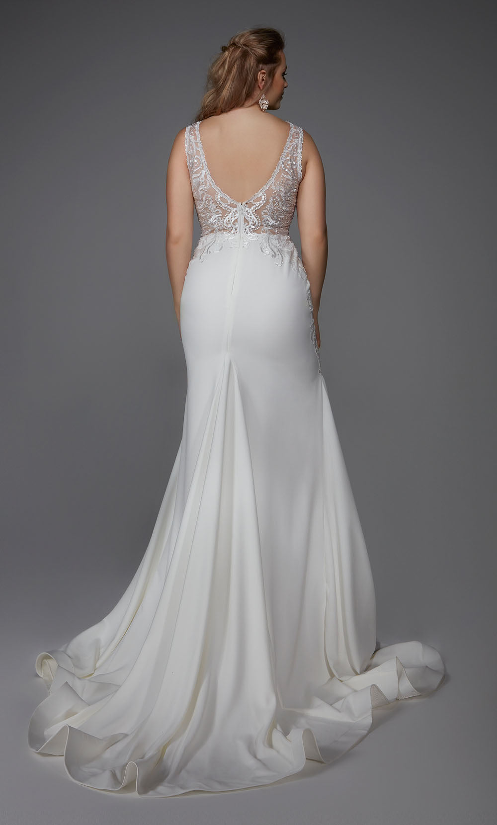 ALYCE Paris 7016 Bridal Plunging Neckline Sexy Mermaid Dress