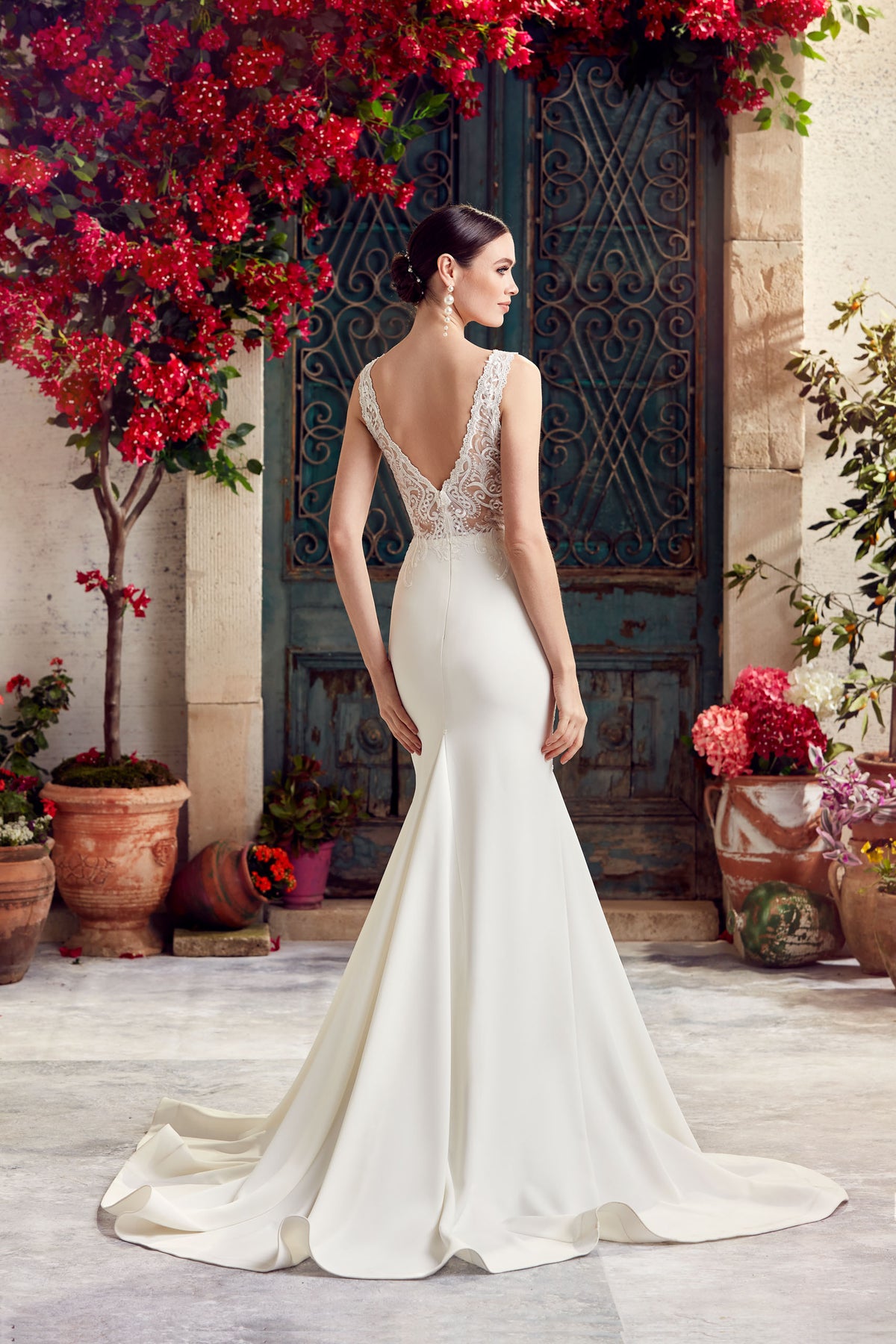 ALYCE Paris 7016 Bridal Plunging Neckline Sexy Mermaid Dress