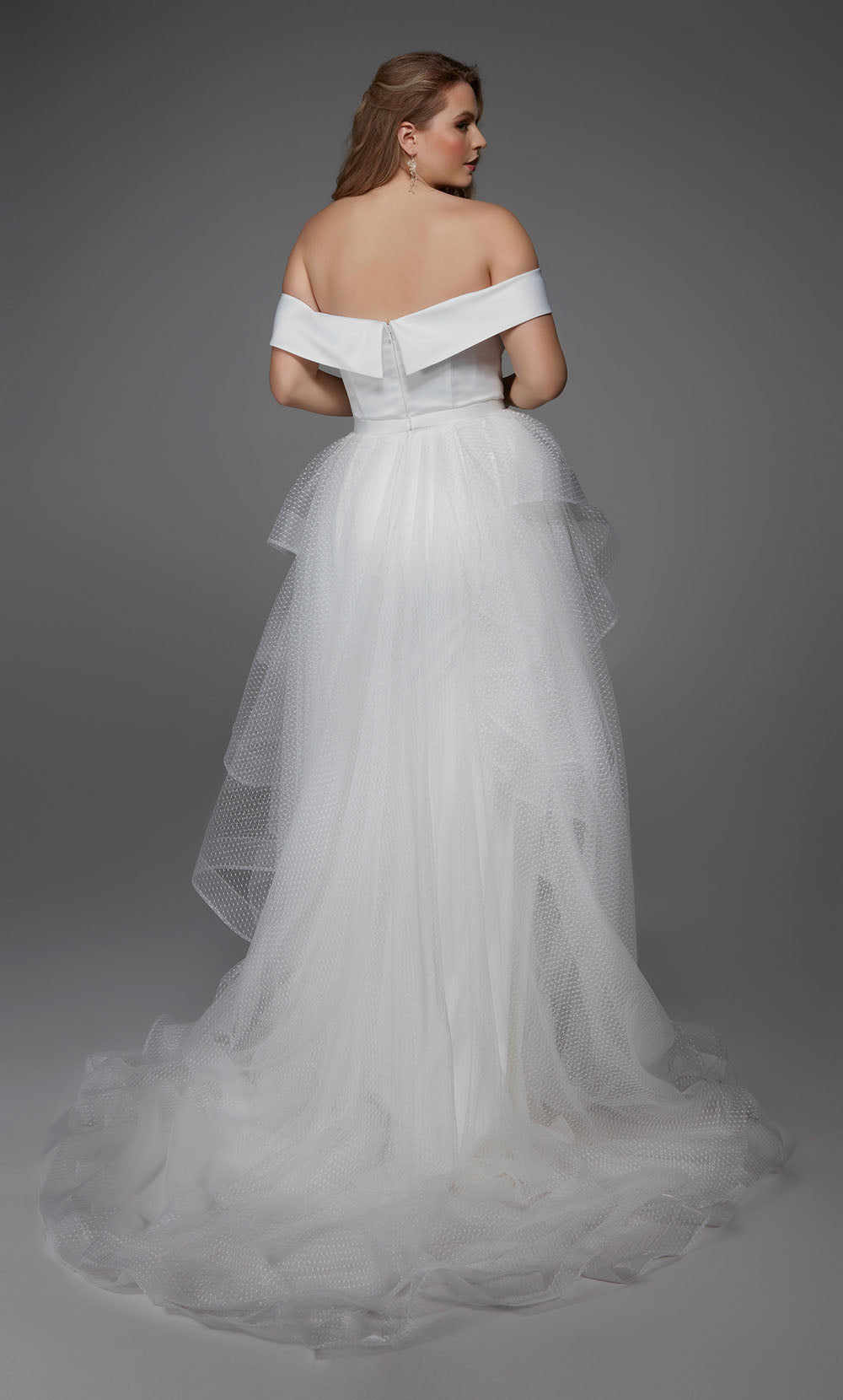 ALYCE Paris 7020 Bridal Off The Shoulder Neckline Train Straight Dress