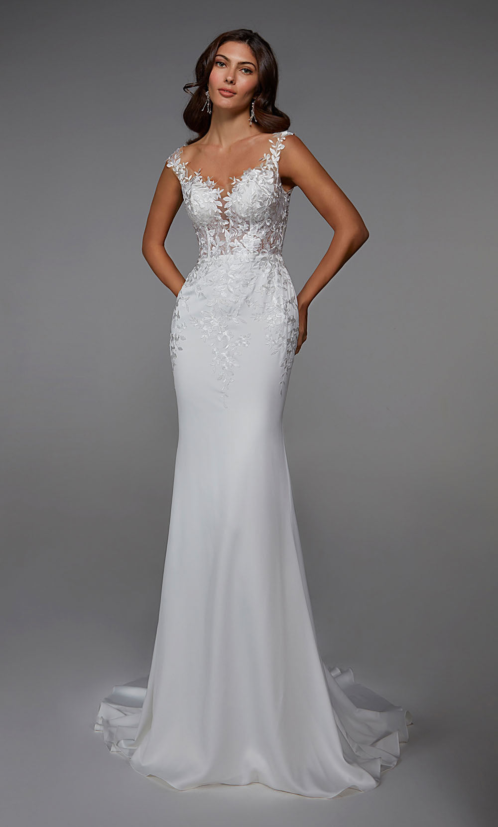 ALYCE Paris 7026 Bridal Off The Shoulder Neckline Sexy Mermaid Dress