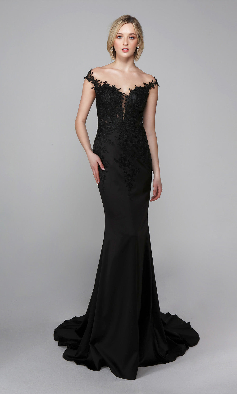 ALYCE Paris 7026 Bridal Off The Shoulder Neckline Sexy Mermaid Dress