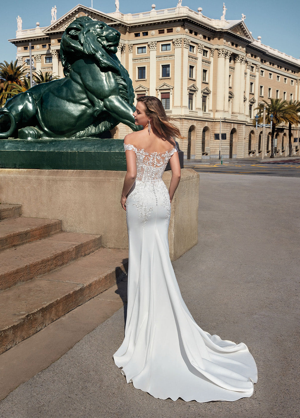 ALYCE Paris 7026 Bridal Off The Shoulder Neckline Sexy Mermaid Dress
