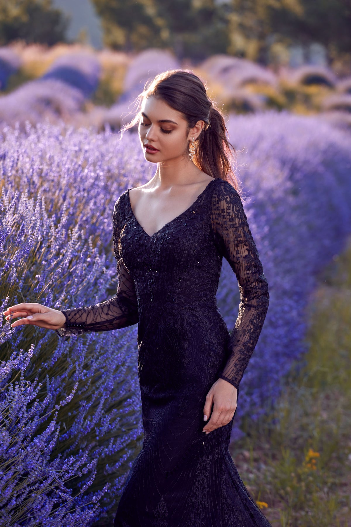 ALYCE Paris 7030 Bridal V-neckline Buttons Straight Dress