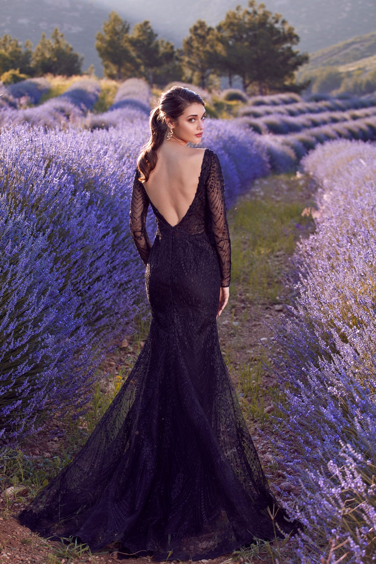 ALYCE Paris 7030 Bridal V-neckline Buttons Straight Dress