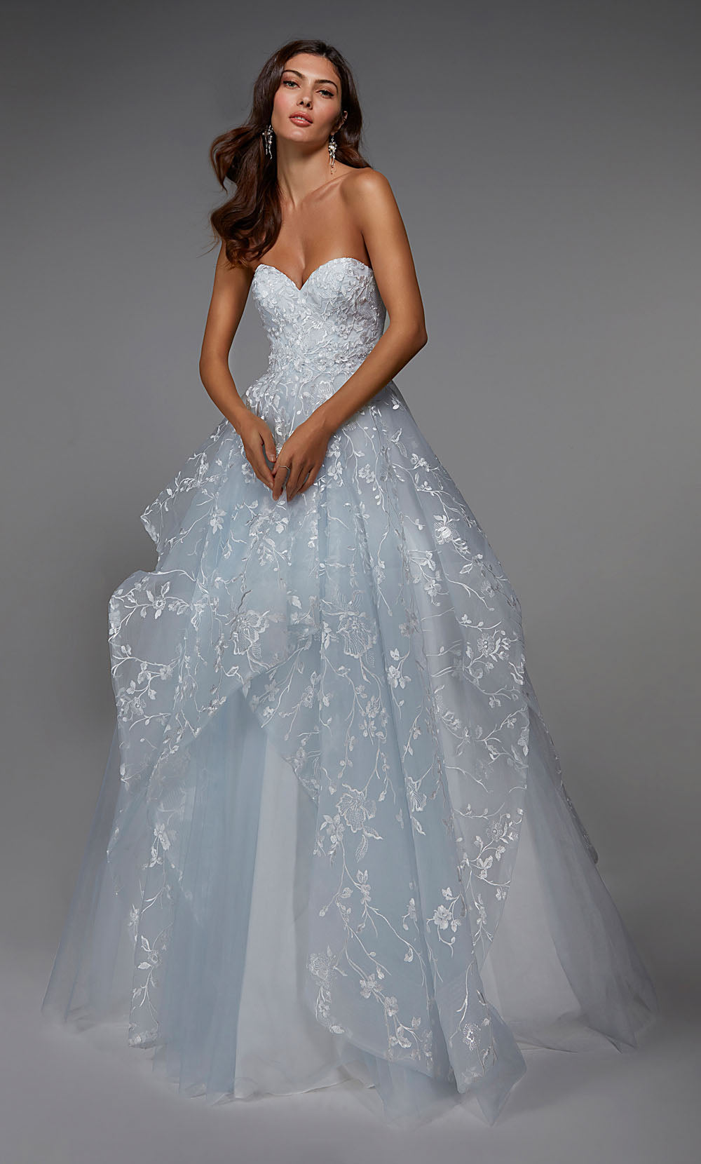 ALYCE Paris 7041 Bridal Strapless Neckline Waterfall Ballgown Dress