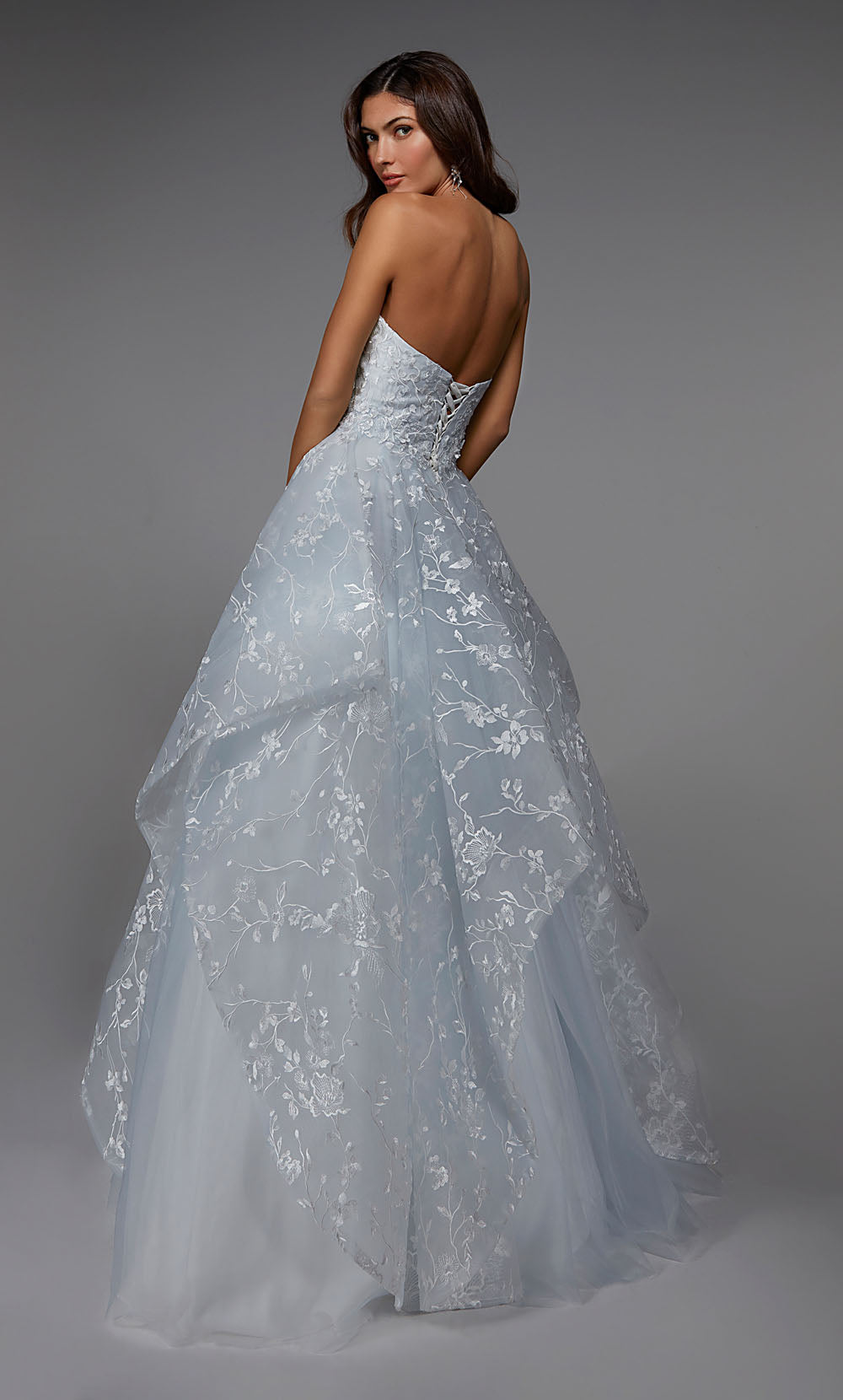 ALYCE Paris 7041 Bridal Strapless Neckline Waterfall Ballgown Dress