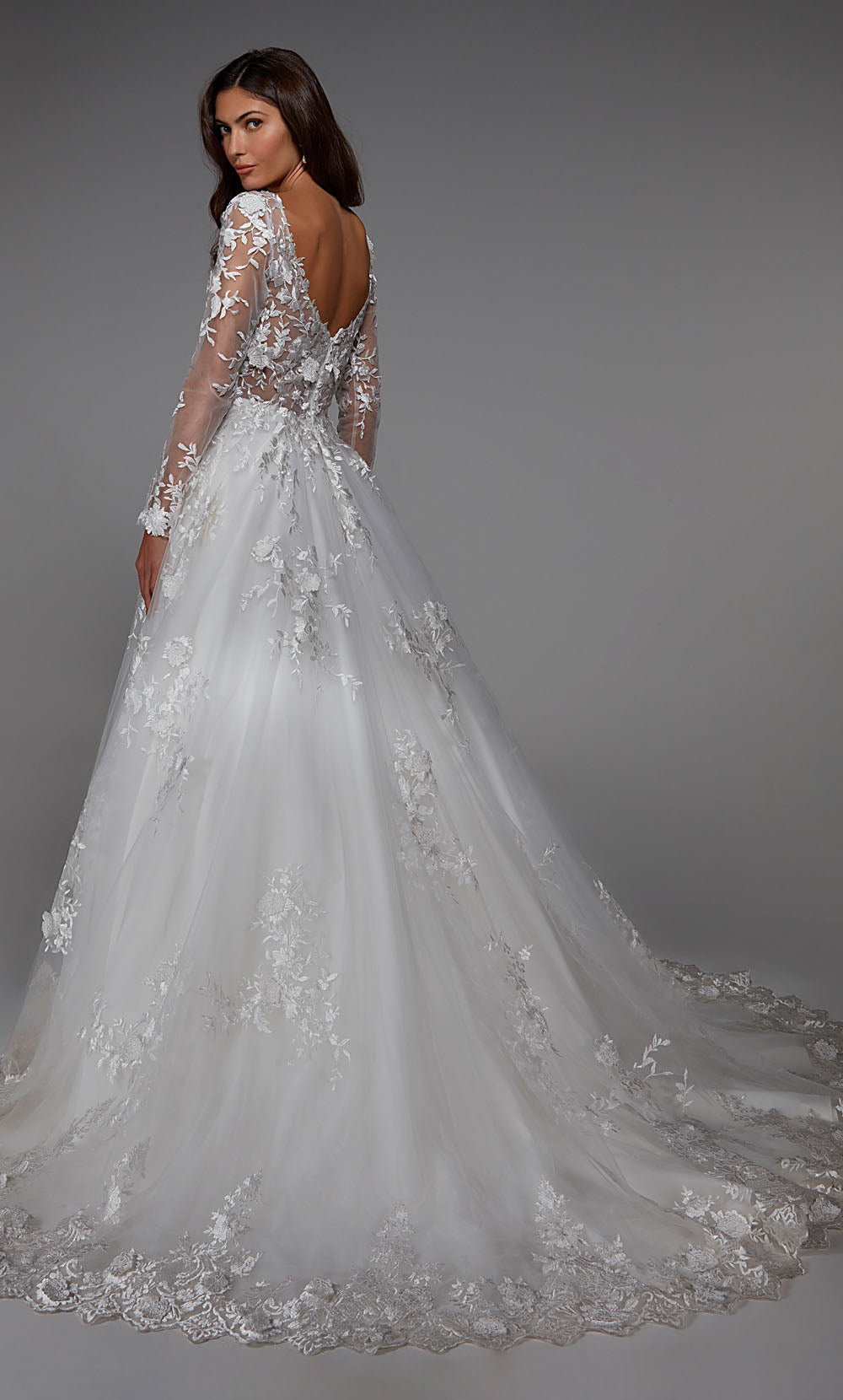 ALYCE Paris 7046 Bridal Illusion Neckline Illusion Ballgown Dress