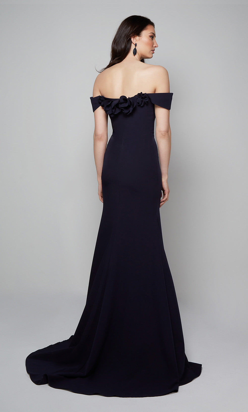 ALYCE Paris 7062 Bridal Off The Shoulder Neckline Simple Mermaid Dress