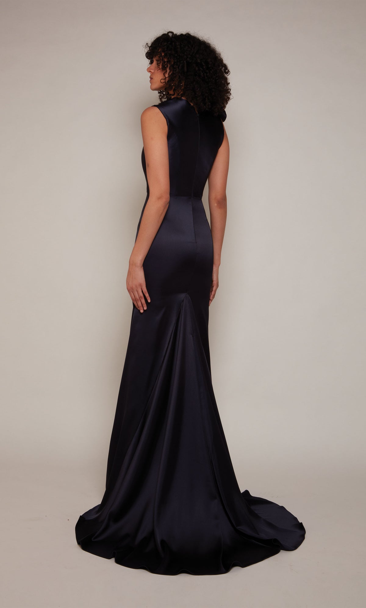 ALYCE Paris 7067 Bridal High Neckline Train Straight Dress