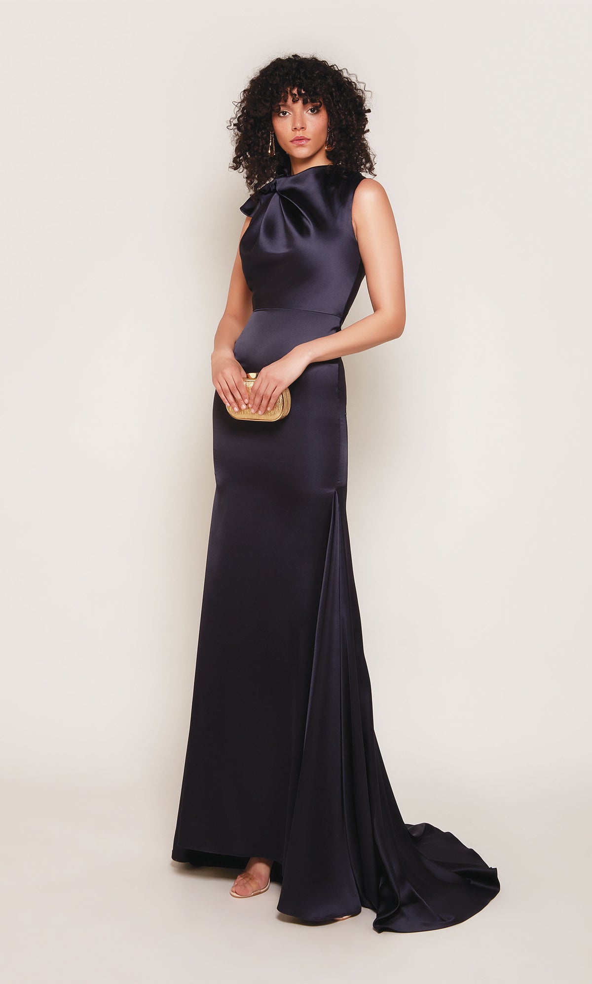 ALYCE Paris 7067 Bridal High Neckline Train Straight Dress