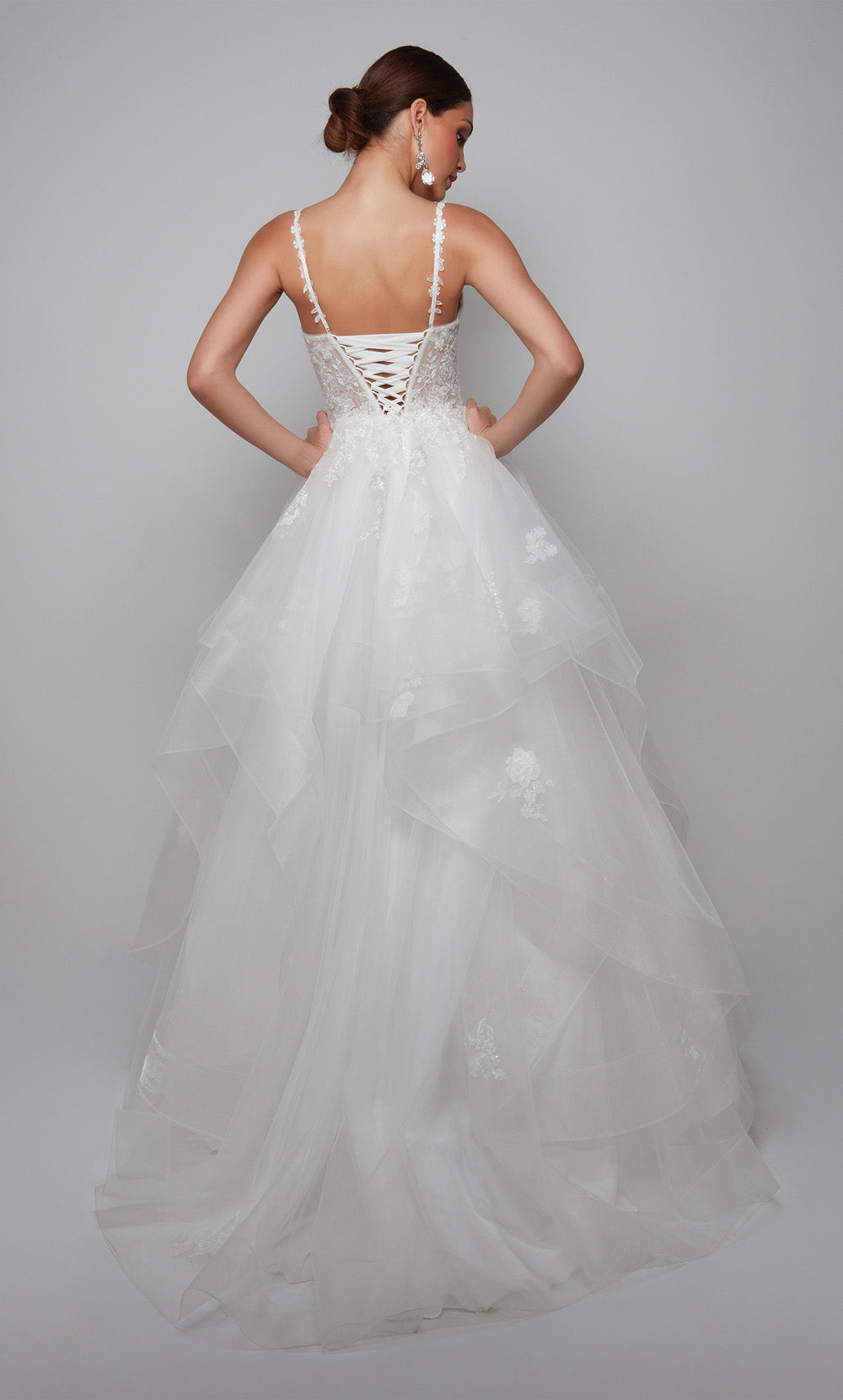 ALYCE Paris 7080 Bridal Plunging Neckline Shimmery/sparkly Ballgown Dress