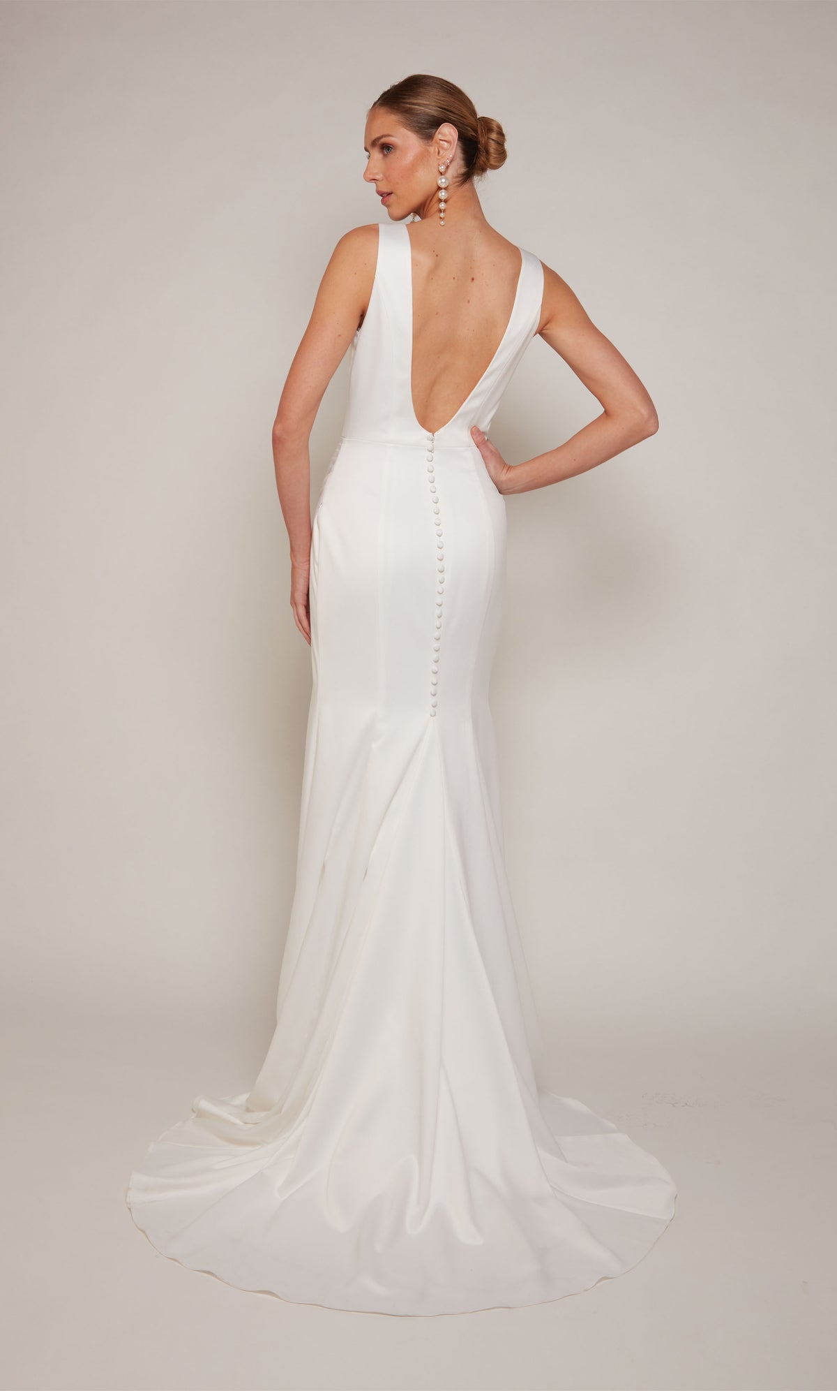 ALYCE Paris 7092 Bridal Plunging Neckline Slit Mermaid Dress