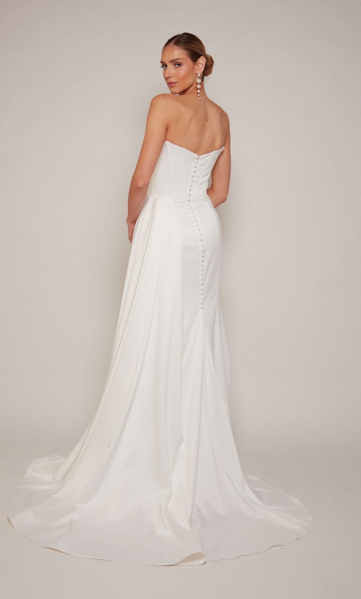 ALYCE Paris 7093 Bridal Cat-eye Neckline Slit Mermaid Dress