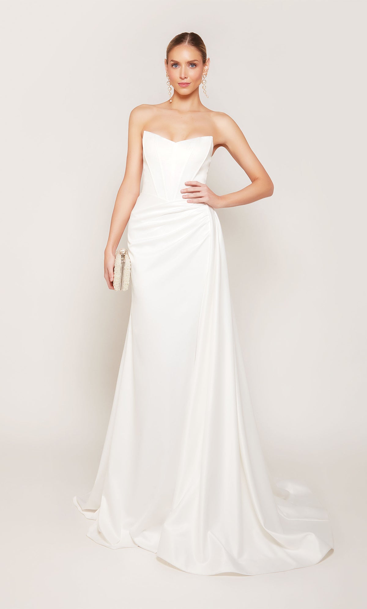 ALYCE Paris 7093 Bridal Cat-eye Neckline Slit Mermaid Dress
