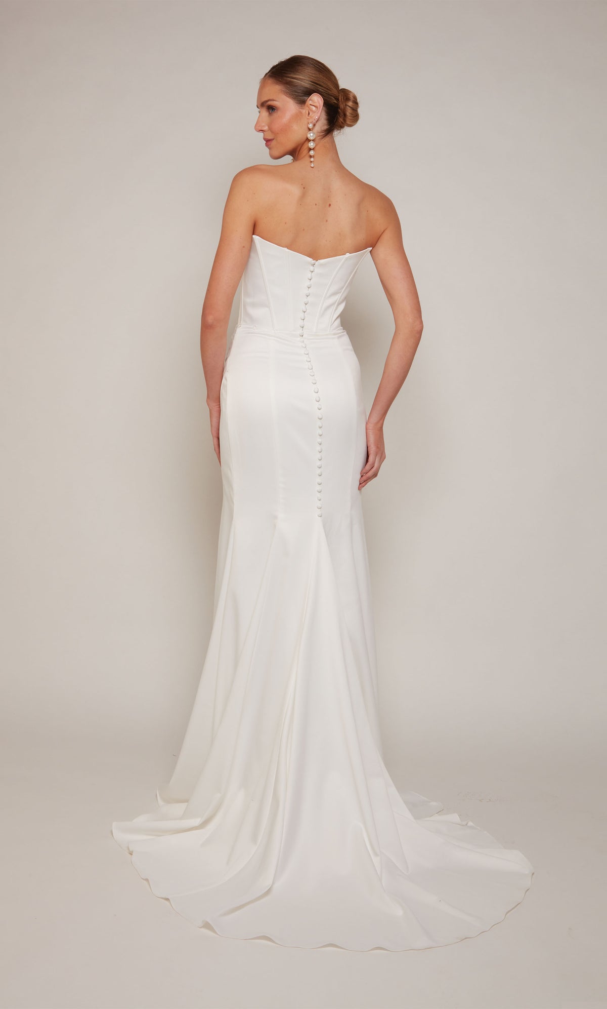 ALYCE Paris 7093 Bridal Cat-eye Neckline Slit Mermaid Dress
