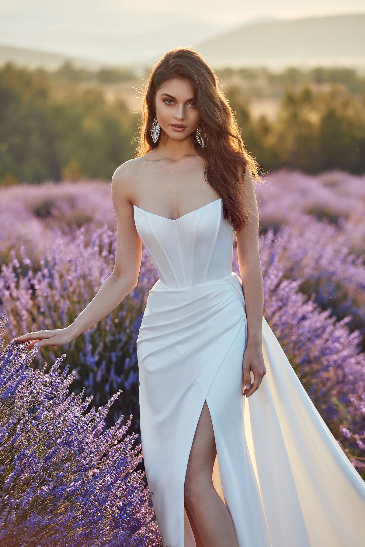 ALYCE Paris 7093 Bridal Cat-eye Neckline Slit Mermaid Dress