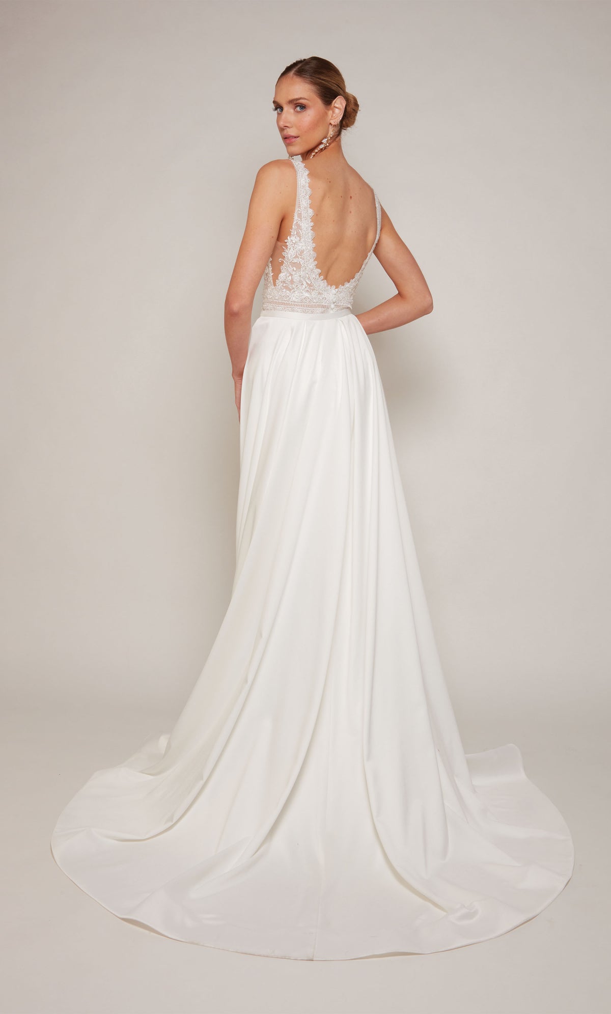 ALYCE Paris 7097 Bridal V-neckline Embellished Straight Dress