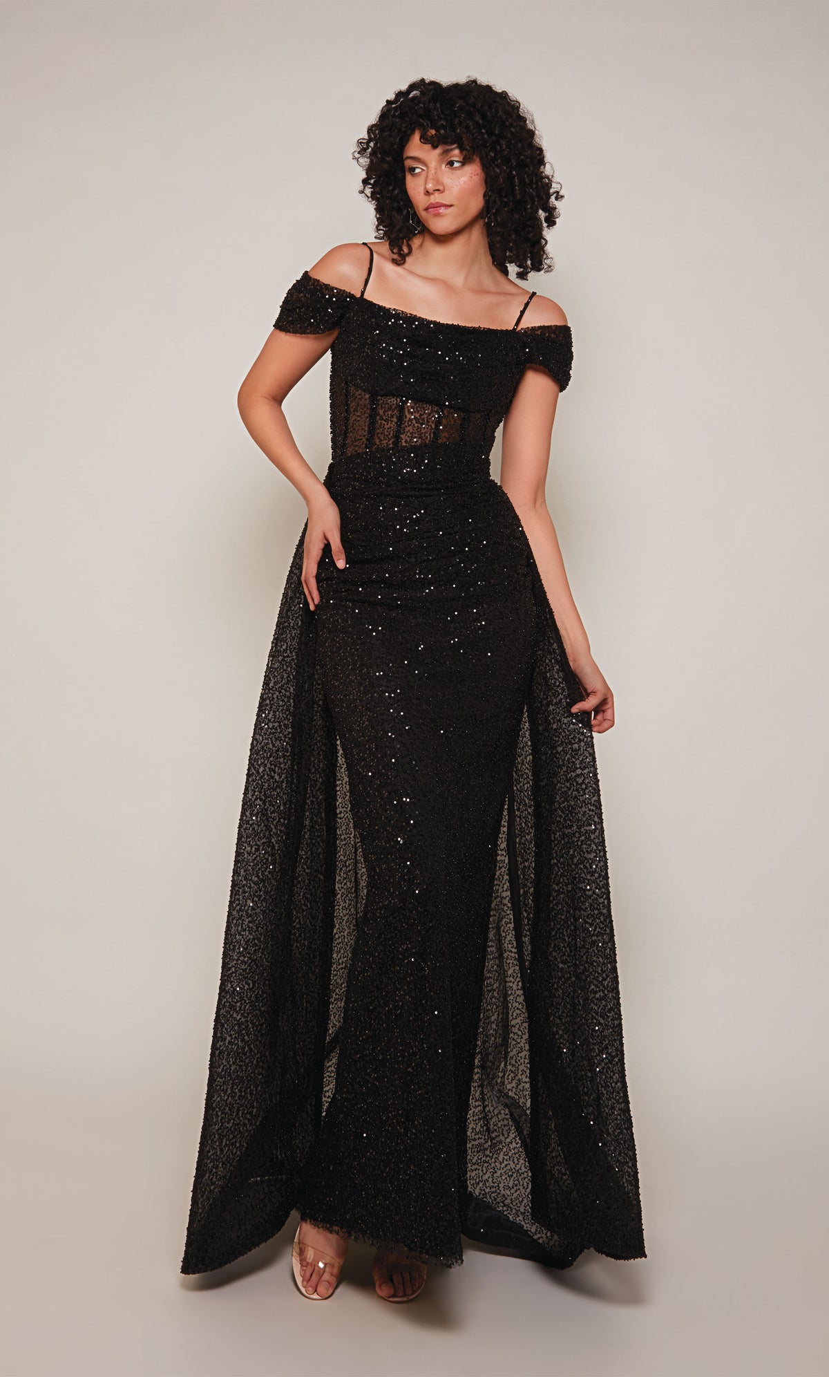 ALYCE Paris 7101 Bridal Off The Shoulder Neckline Embellished A Line Dress