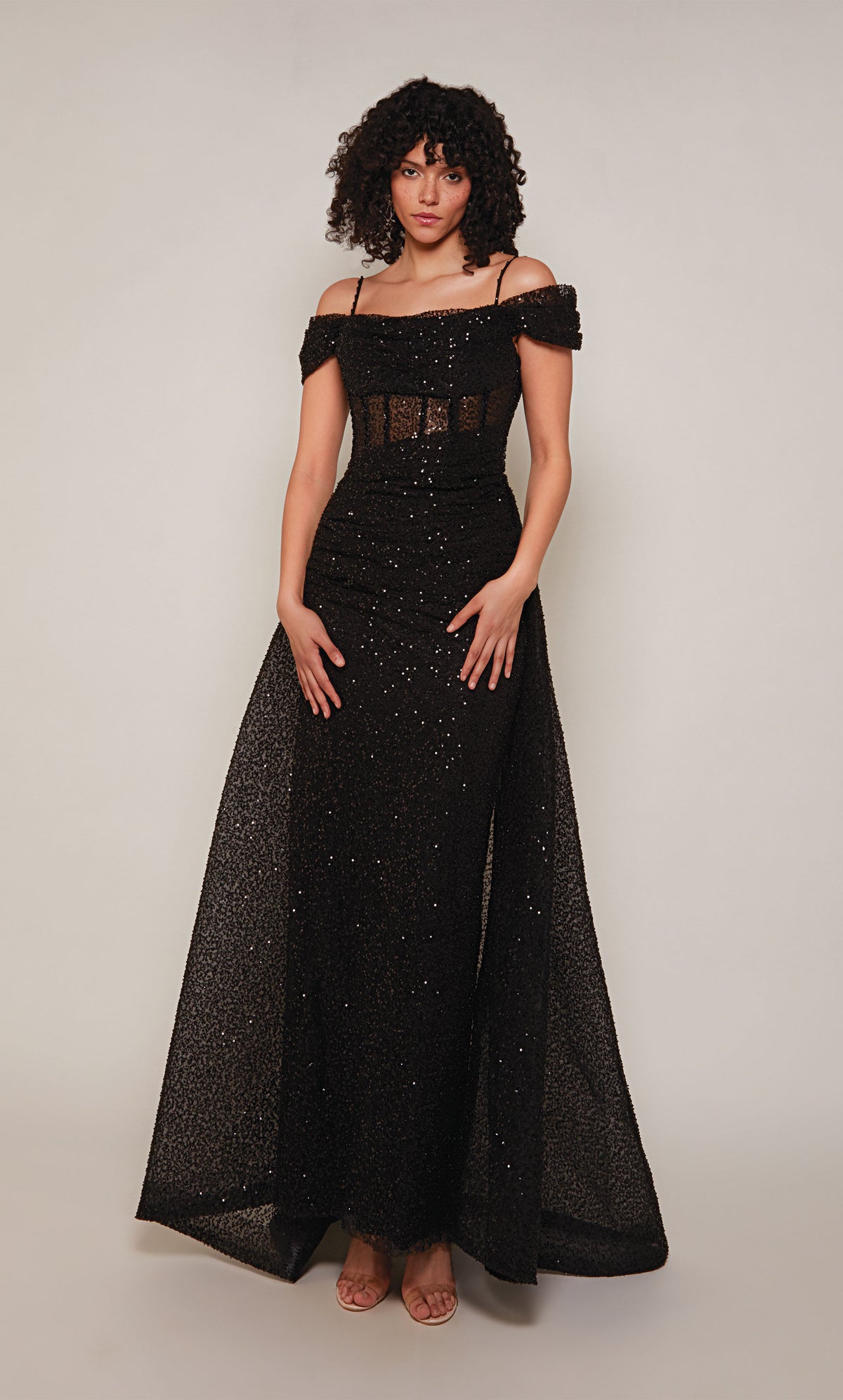 ALYCE Paris 7101 Bridal Off The Shoulder Neckline Embellished A Line Dress