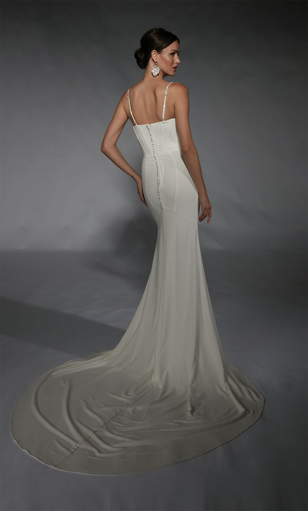ALYCE Paris 7103 Bridal Cowl Neckline Corset Straight Dress