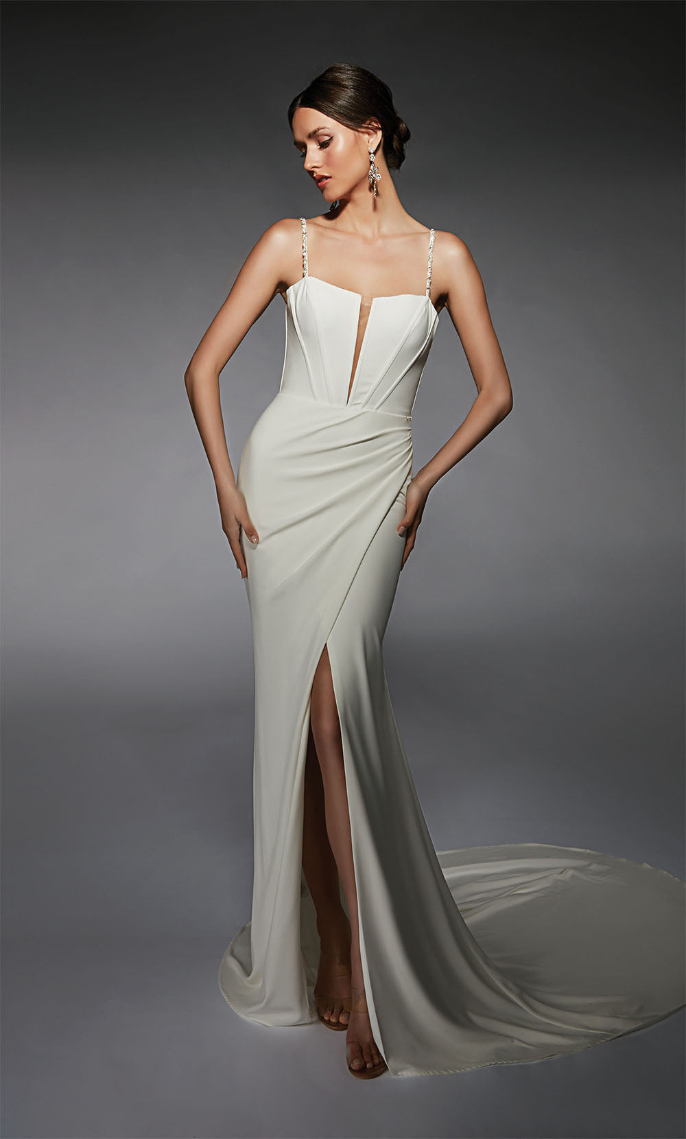 ALYCE Paris 7104 Bridal Straight Across Neckline Corset Mermaid Dress