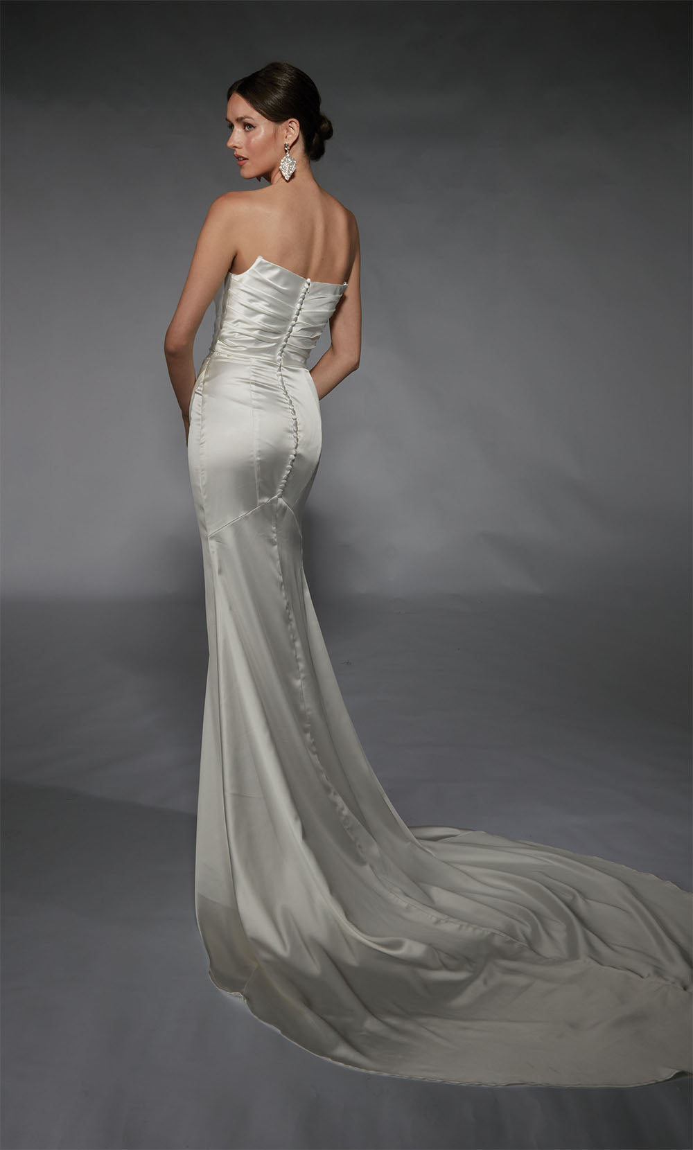 ALYCE Paris 7106 Bridal Cowl Neckline Slit Straight Dress