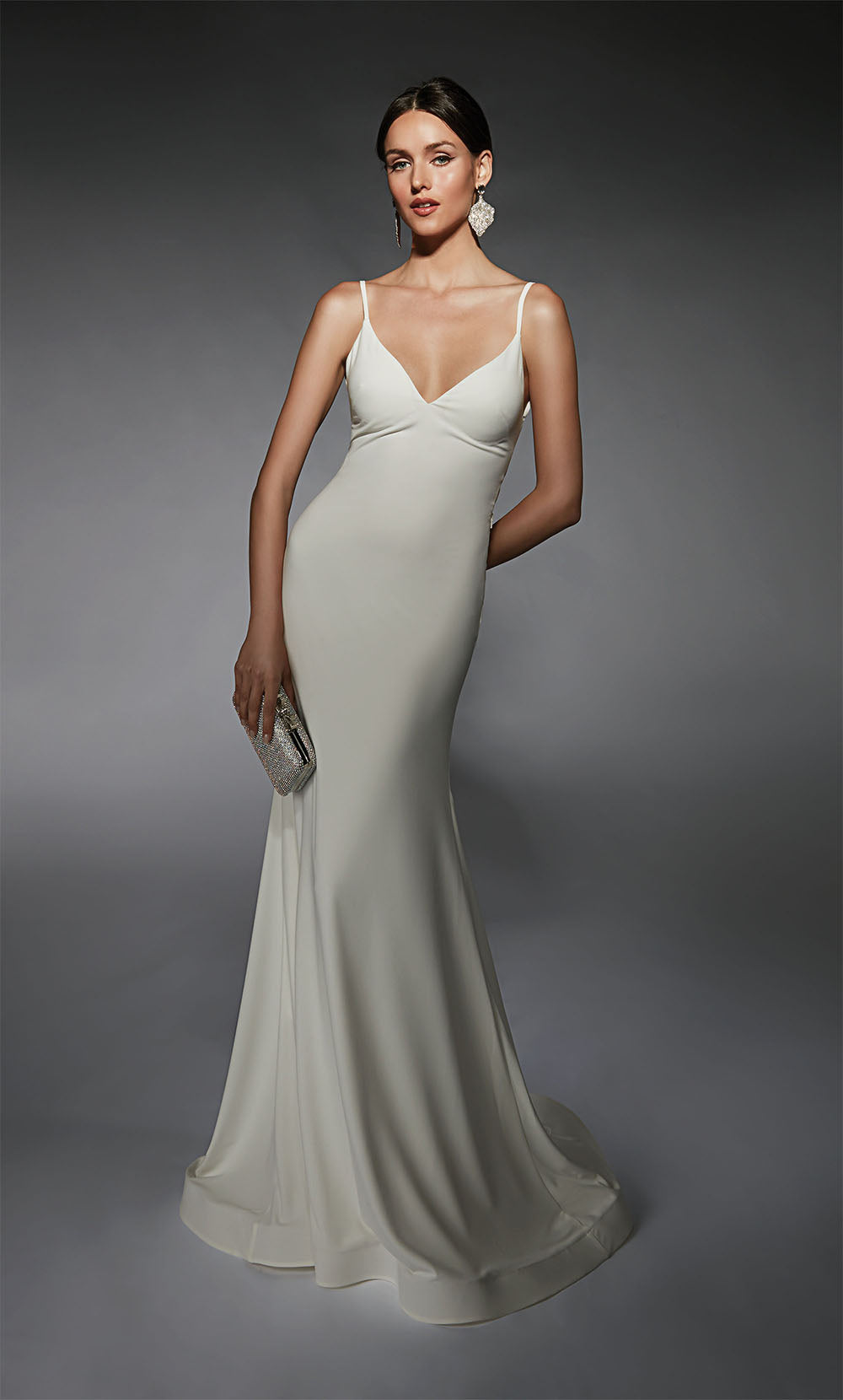 ALYCE Paris 7108 Bridal V-neckline Train Mermaid Dress