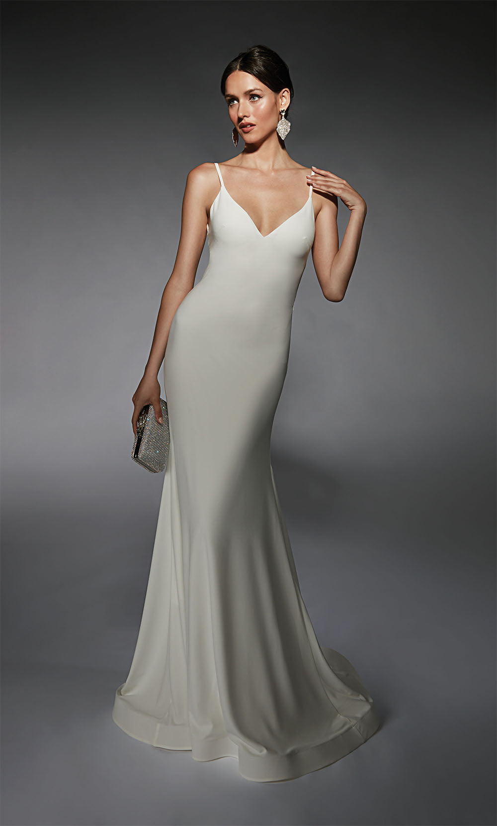 ALYCE Paris 7108 Bridal V-neckline Train Mermaid Dress
